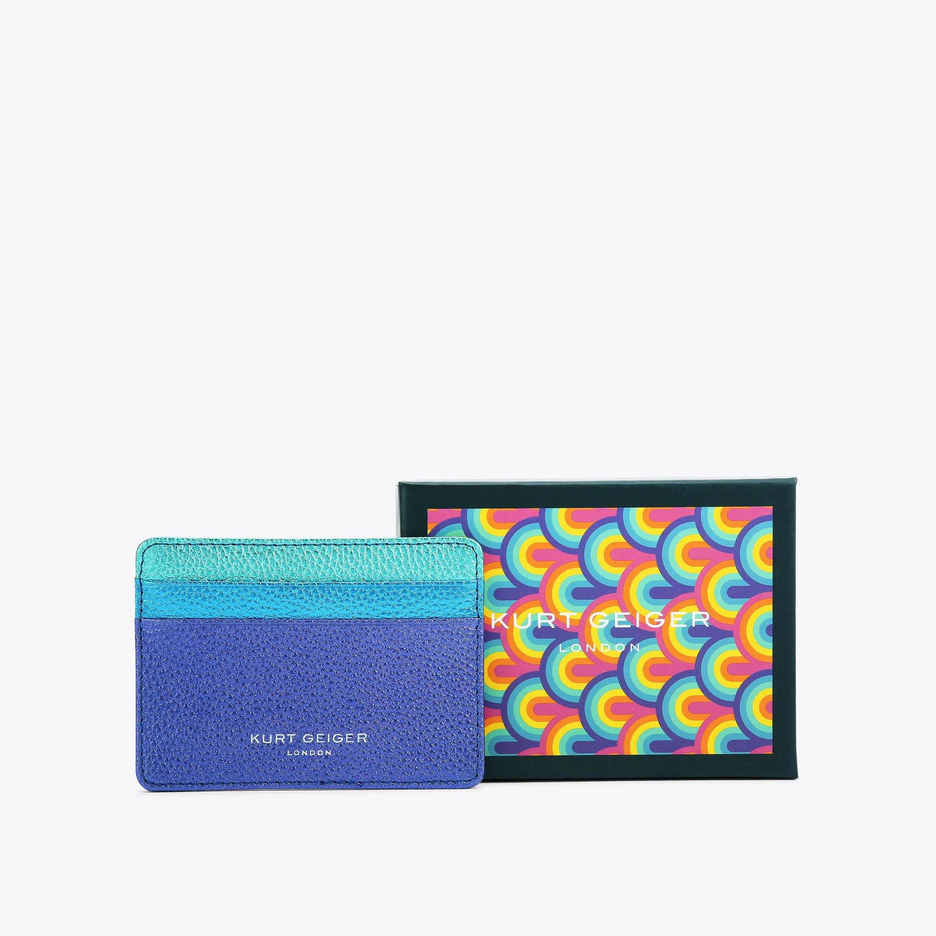 LEATHER CARD HOLDER Rainbow Leather Card Holder by KURT GEIGER LONDON