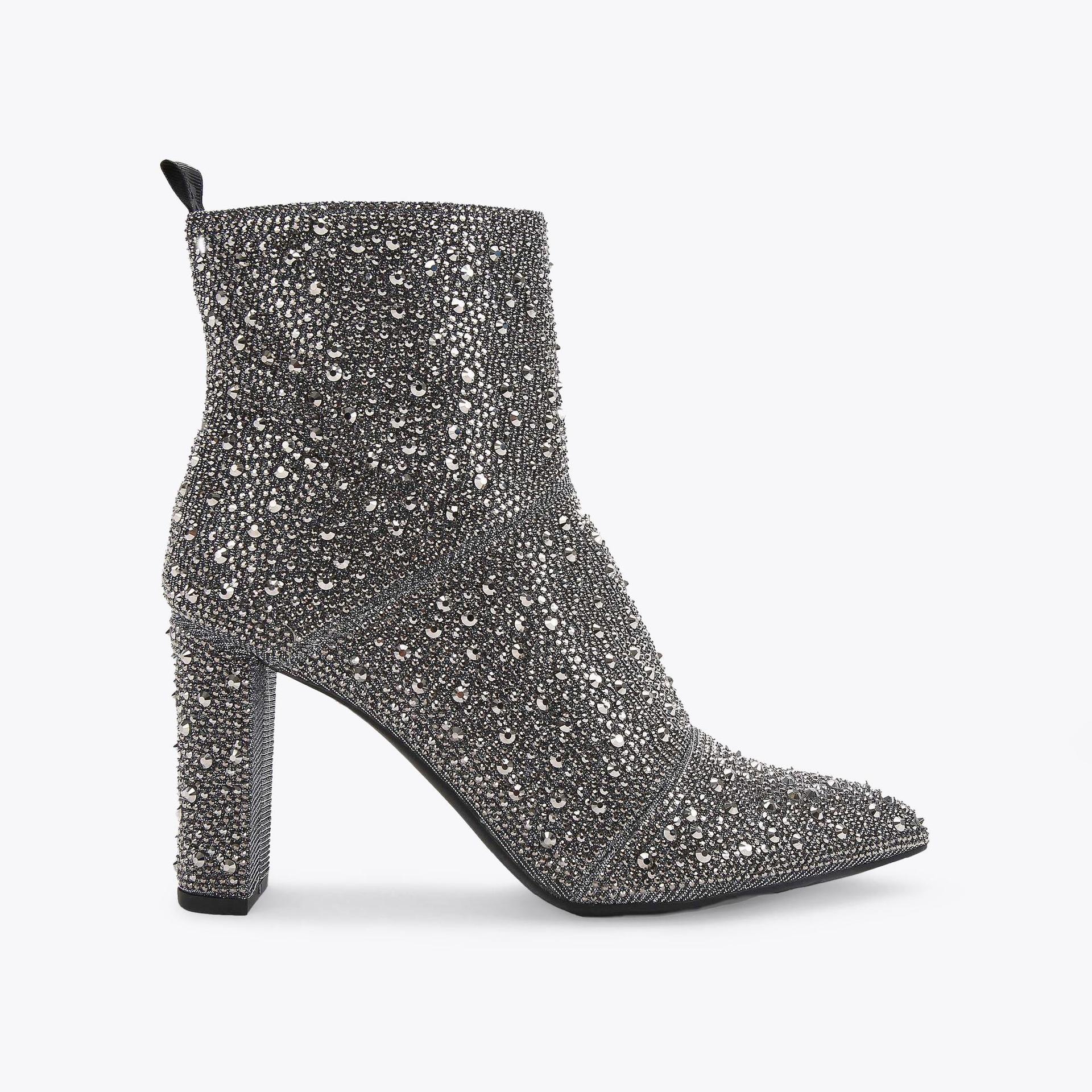 SURI BLING Petwer Crystal Block Heel Ankle Boot by KG KURT GEIGER