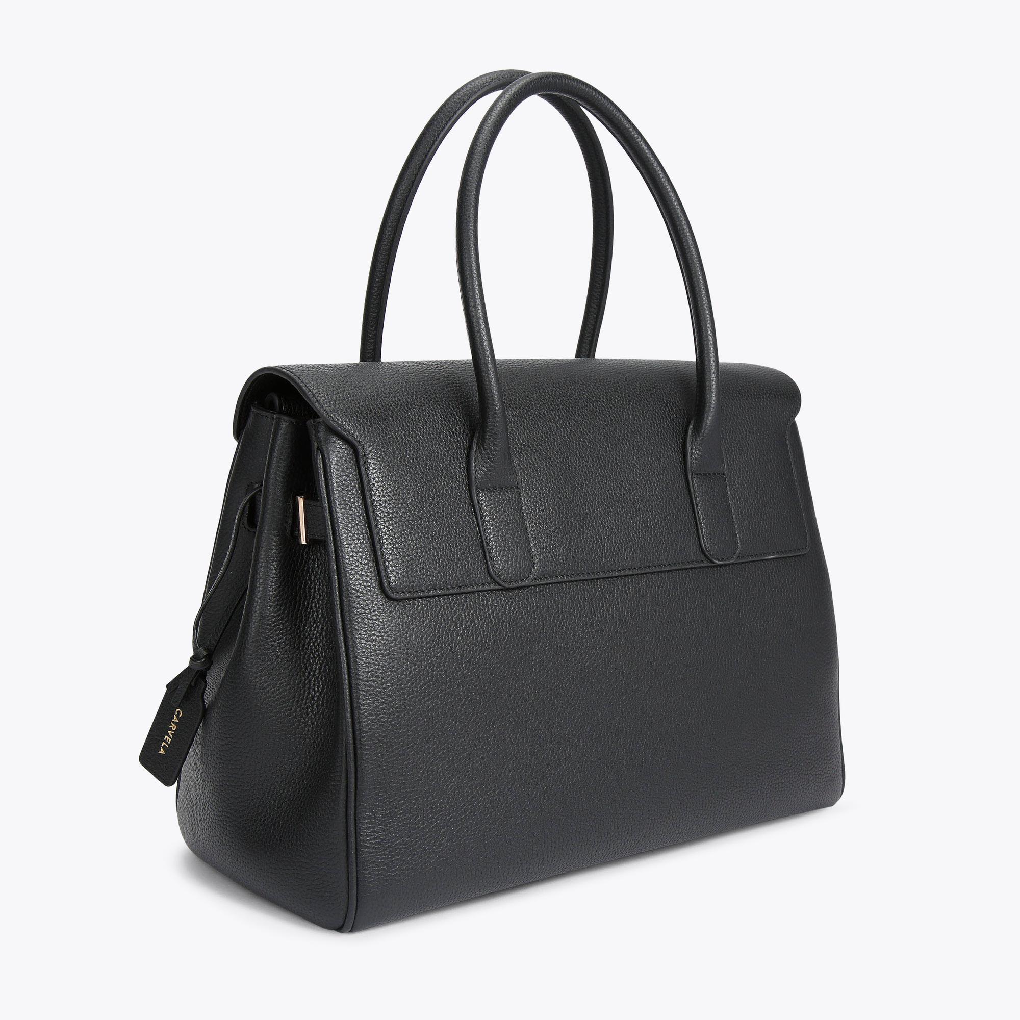 HENLEY LOCK TOTE Black Tote Bag by CARVELA