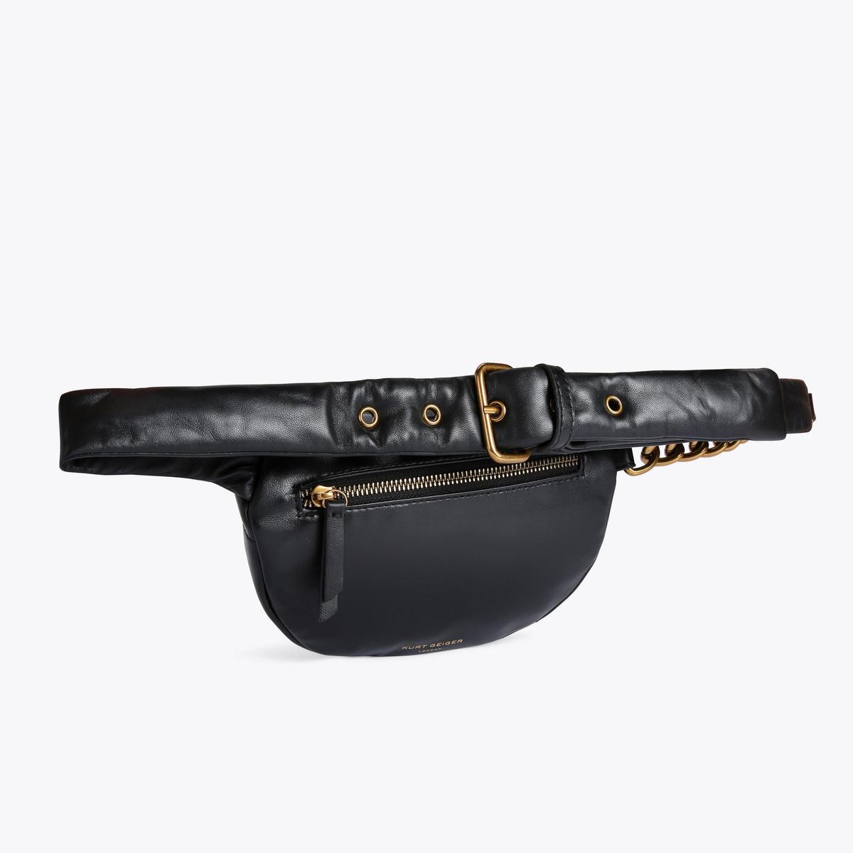 SM KENSINGTON S BELTBAG Black Belt Bag by KURT GEIGER LONDON