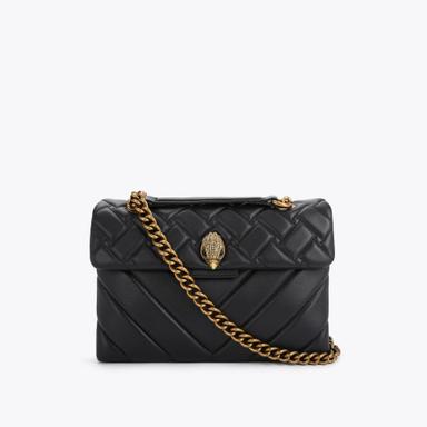 LEATHER KENSINGTON X BAG Black Quilted Leather Kensington Bag by KURT ...