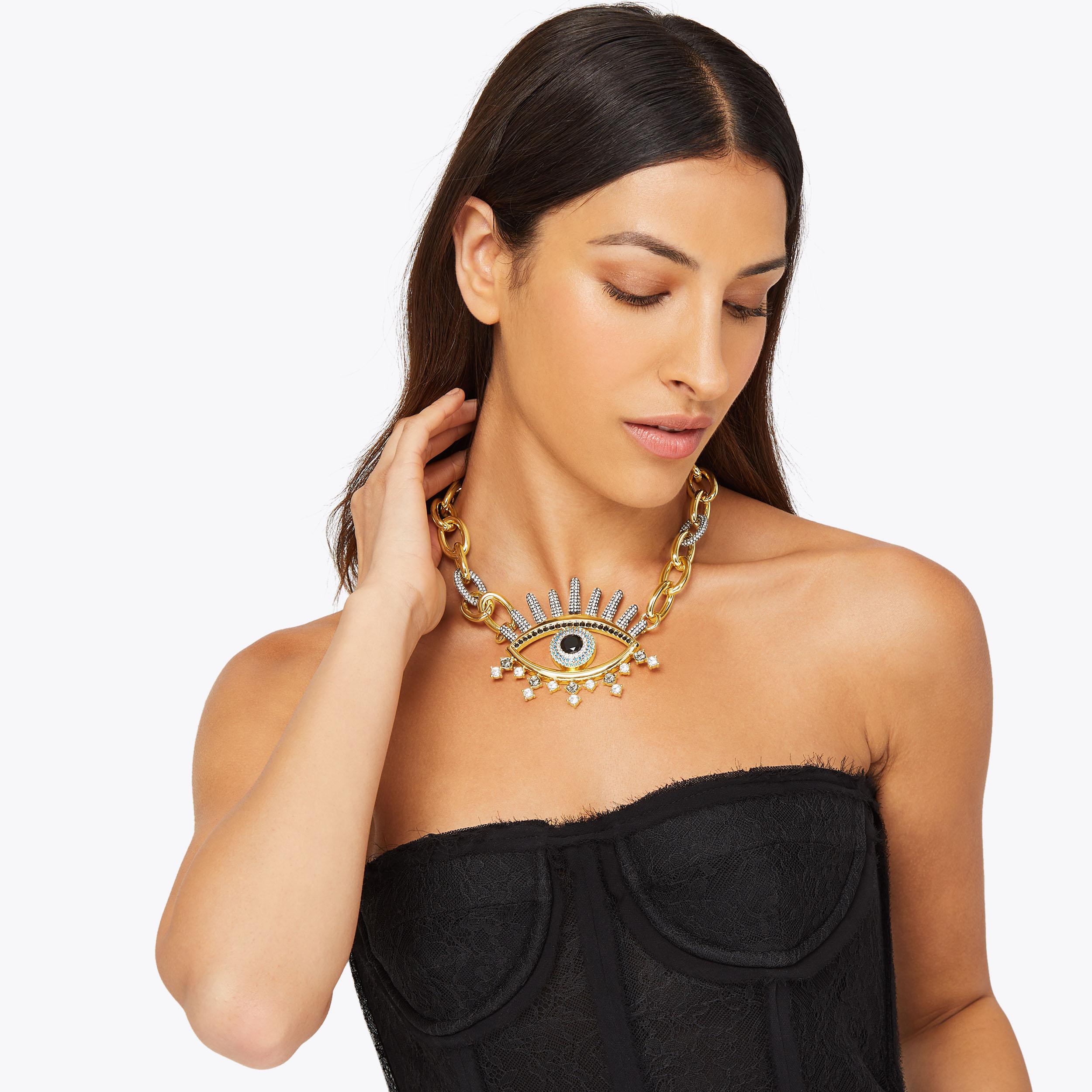 Large evil eye necklace deals