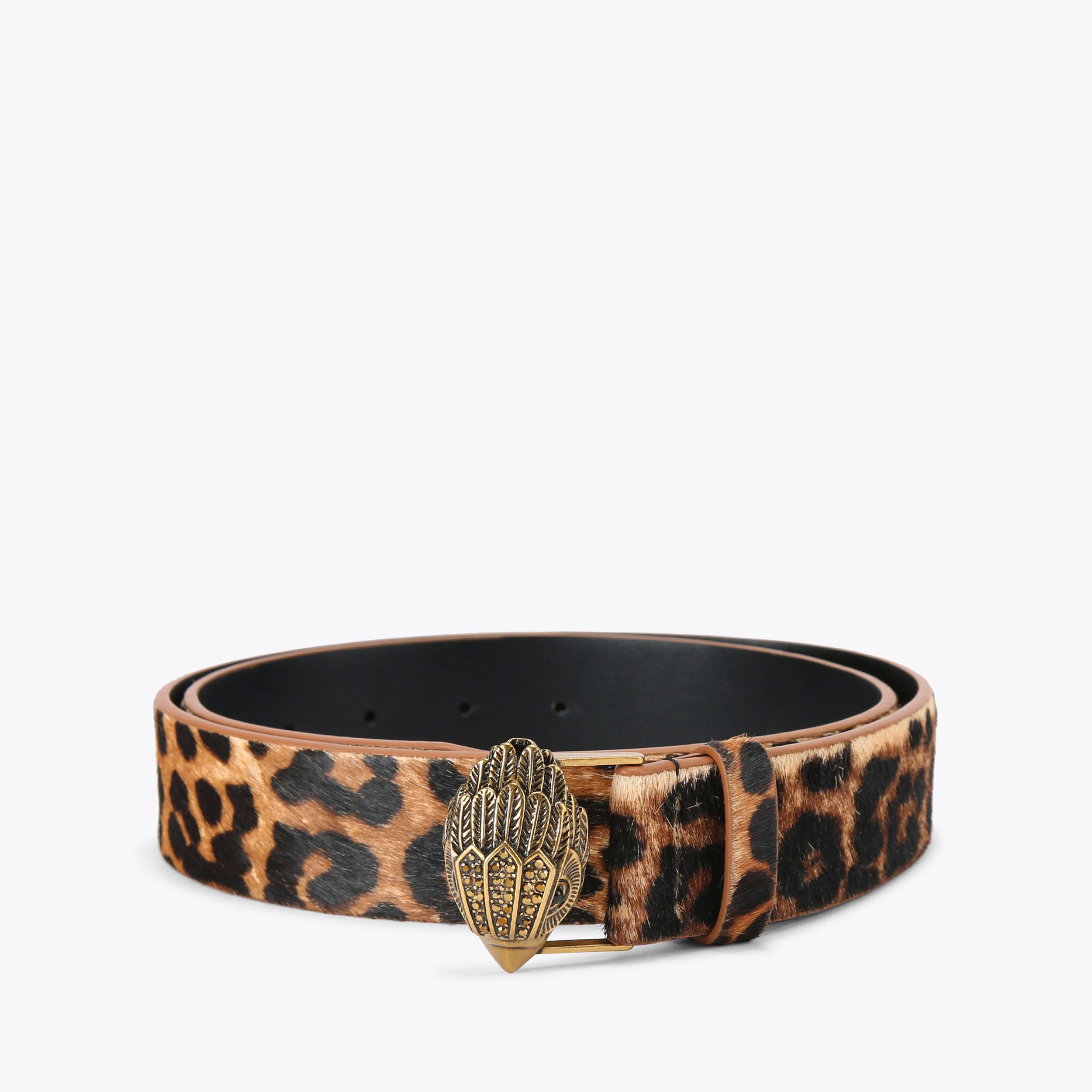 KENSINGTON 38 BELT Leopard Print Leather Belt by KURT GEIGER LONDON