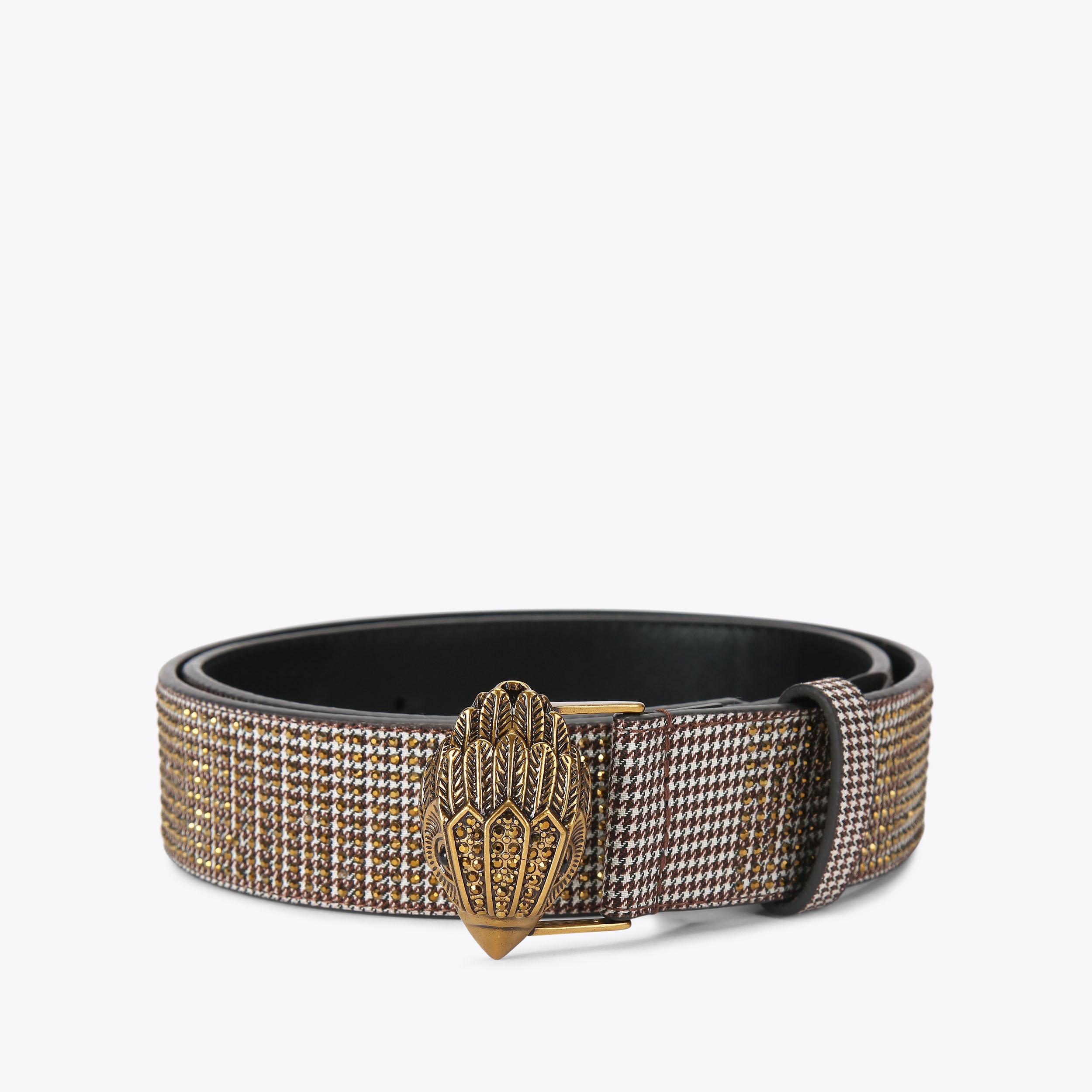 KENSINGTON 38 BELT Houndstooth Belt by KURT GEIGER LONDON