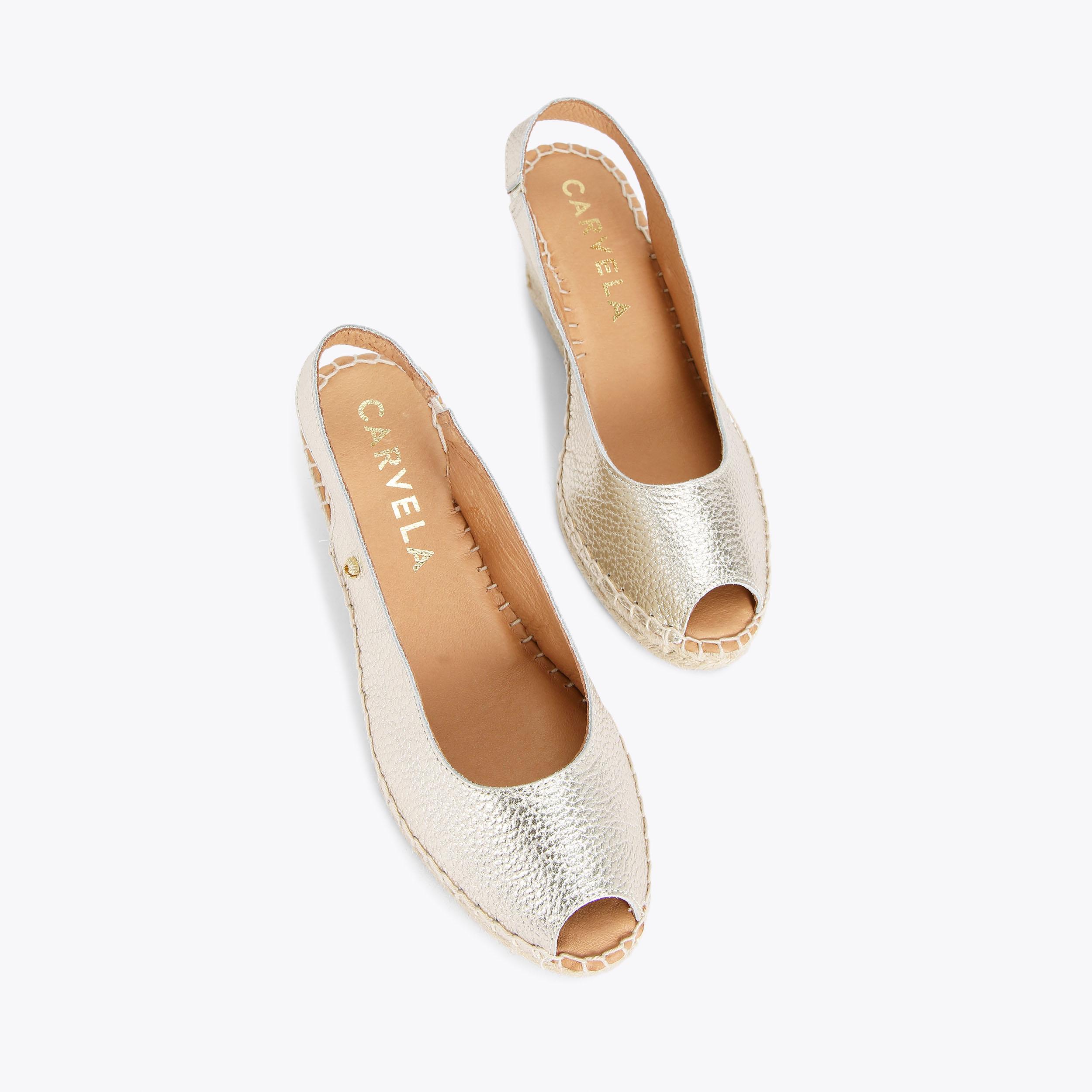 SHARON 2 Gold Leather Heels by CARVELA COMFORT