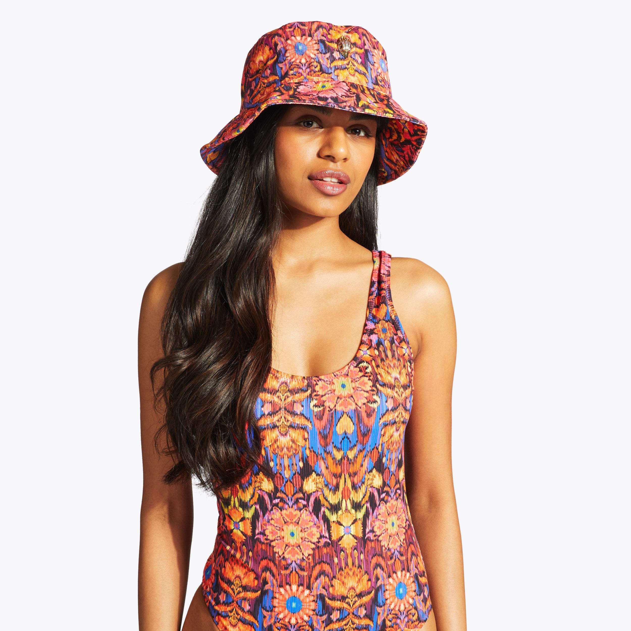 MW BUCKET HAT Pink Bucket Hat by KURT GEIGER LONDON