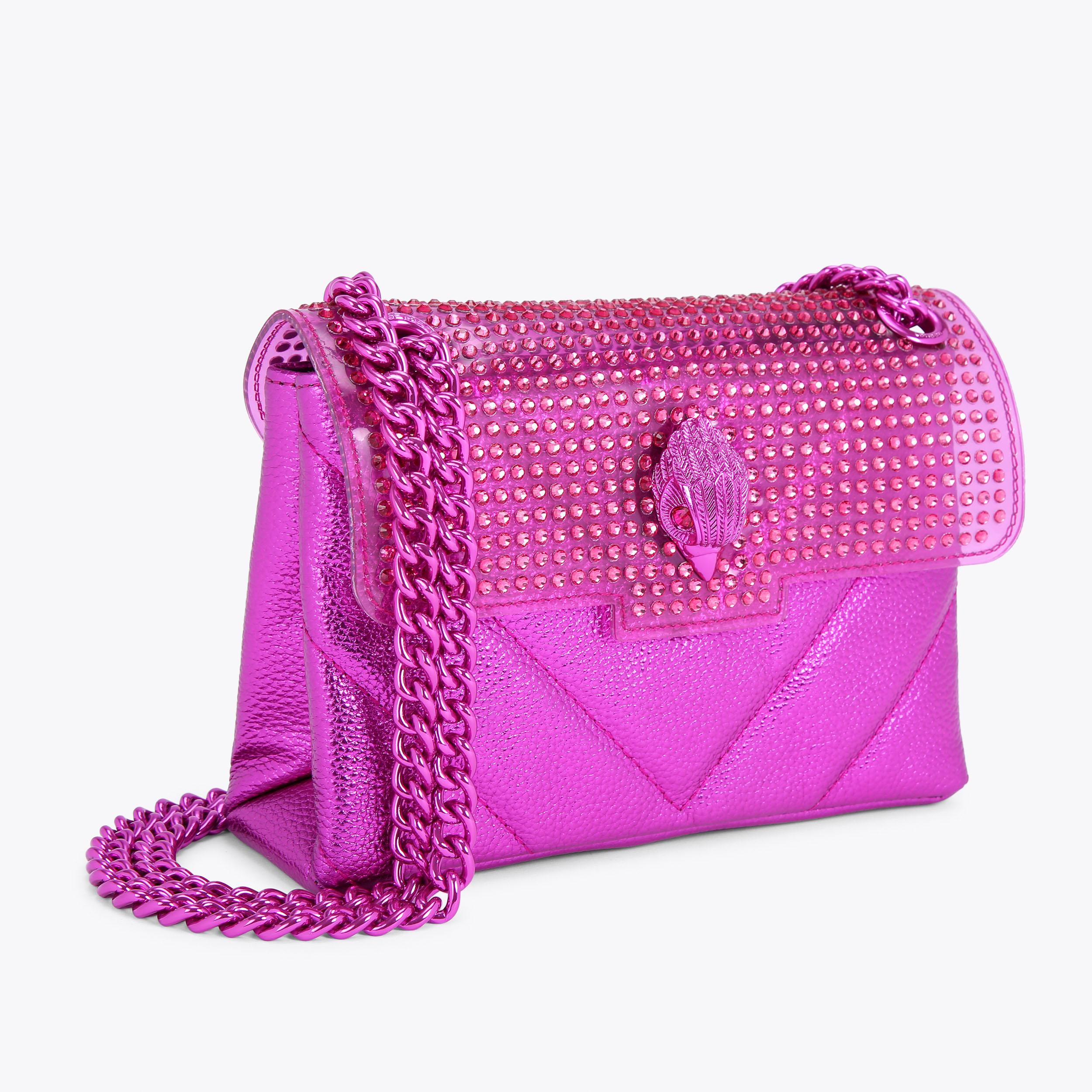 MINI KENSINGTON BAG Fuchsia Cross Body Bag by KURT GEIGER LONDON