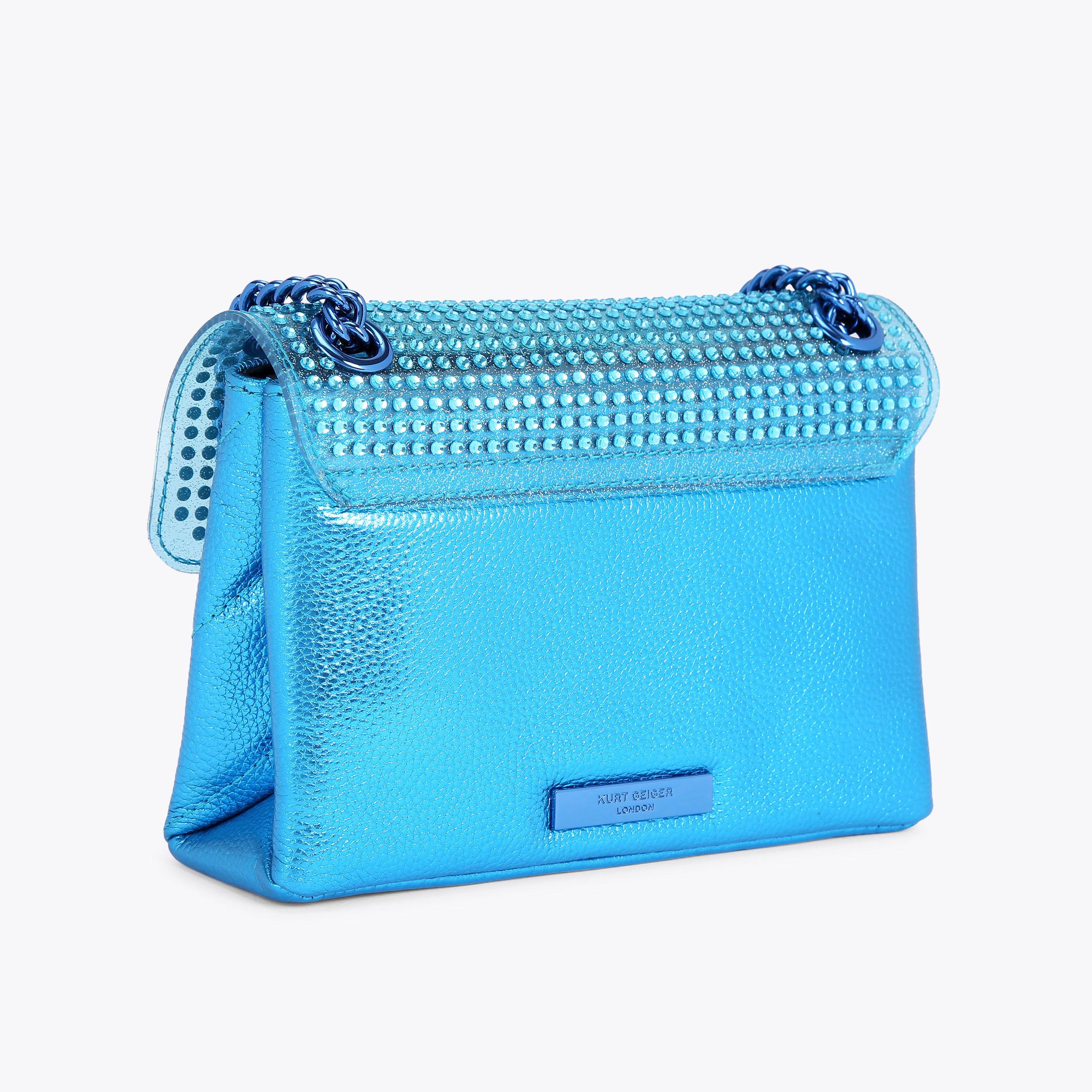 MINI KENSINGTON BAG Blue Cross Body Bag by KURT GEIGER LONDON