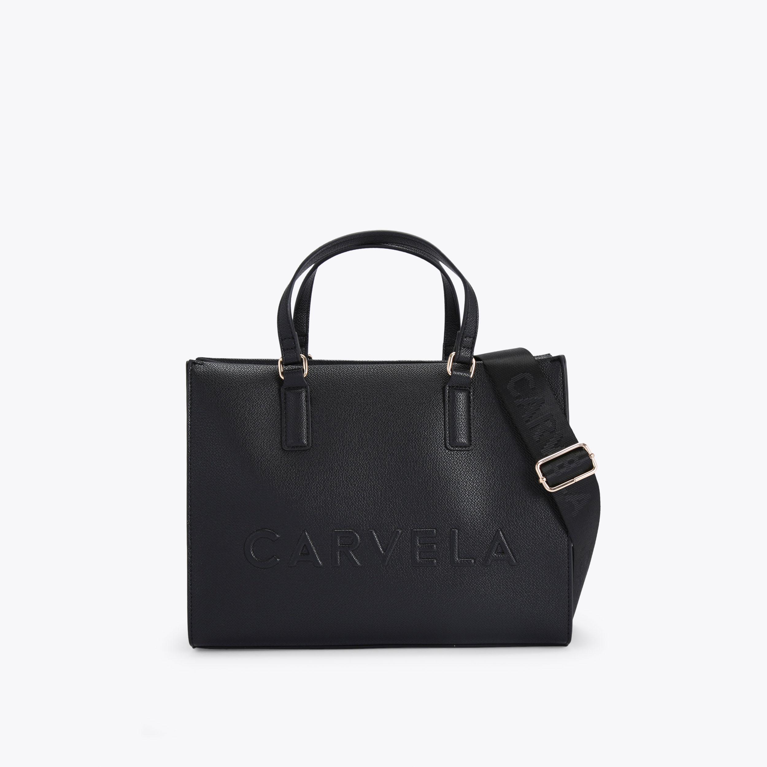 FRAME MIDI TOTE Black Tote Bag by CARVELA