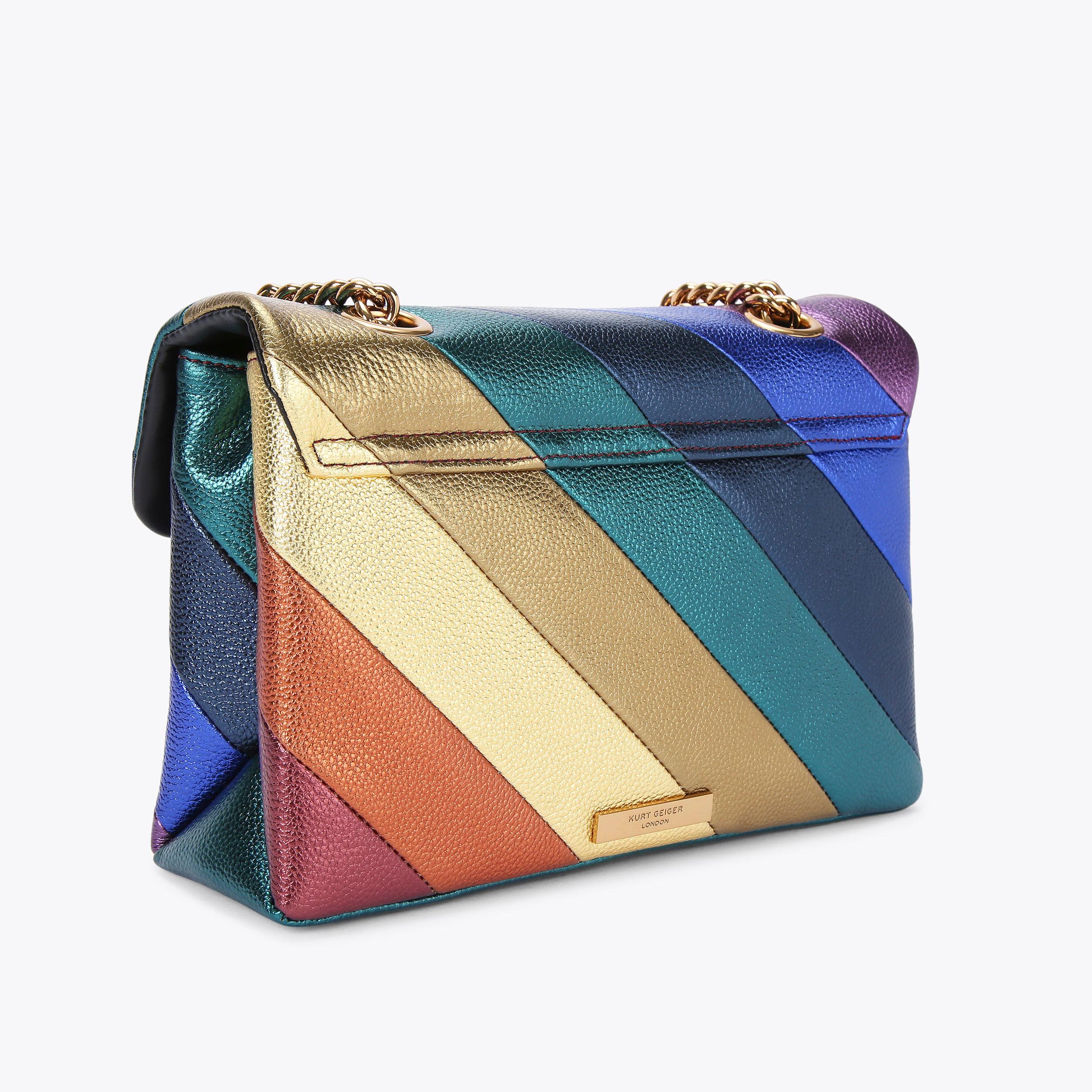 KENSINGTON LEATHER Rainbow Stripe Bag by KURT GEIGER LONDON