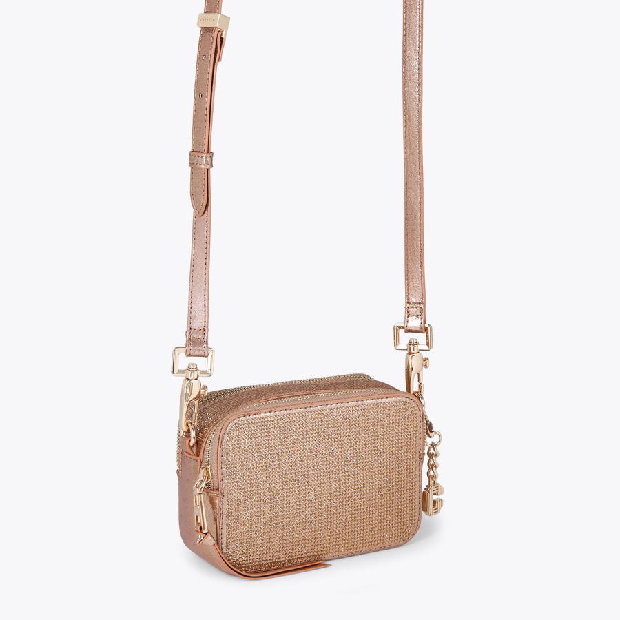 ICON MINI JEWEL Bronze Cross Body Bag by CARVELA 