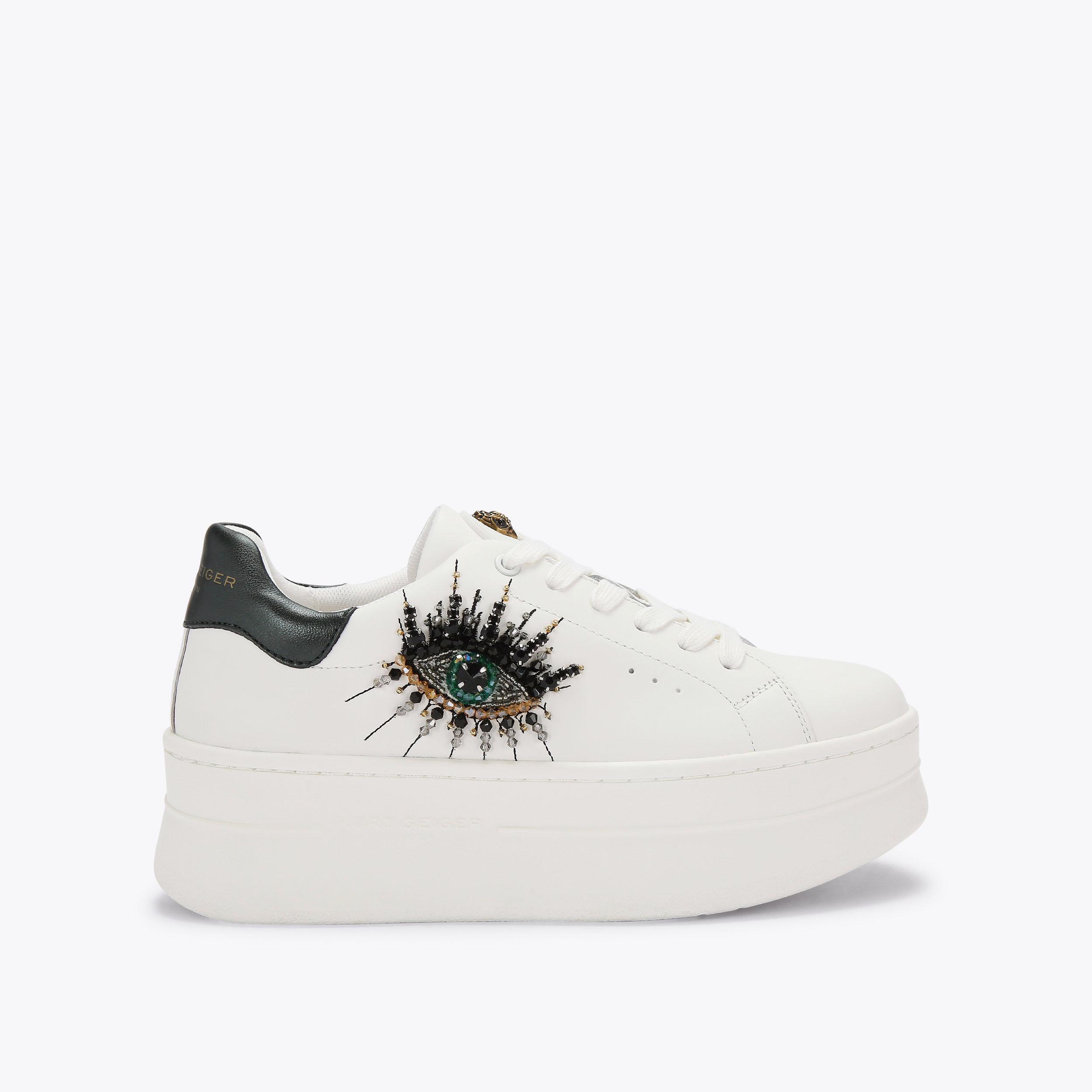 Kurt geiger hot sale metallic trainers