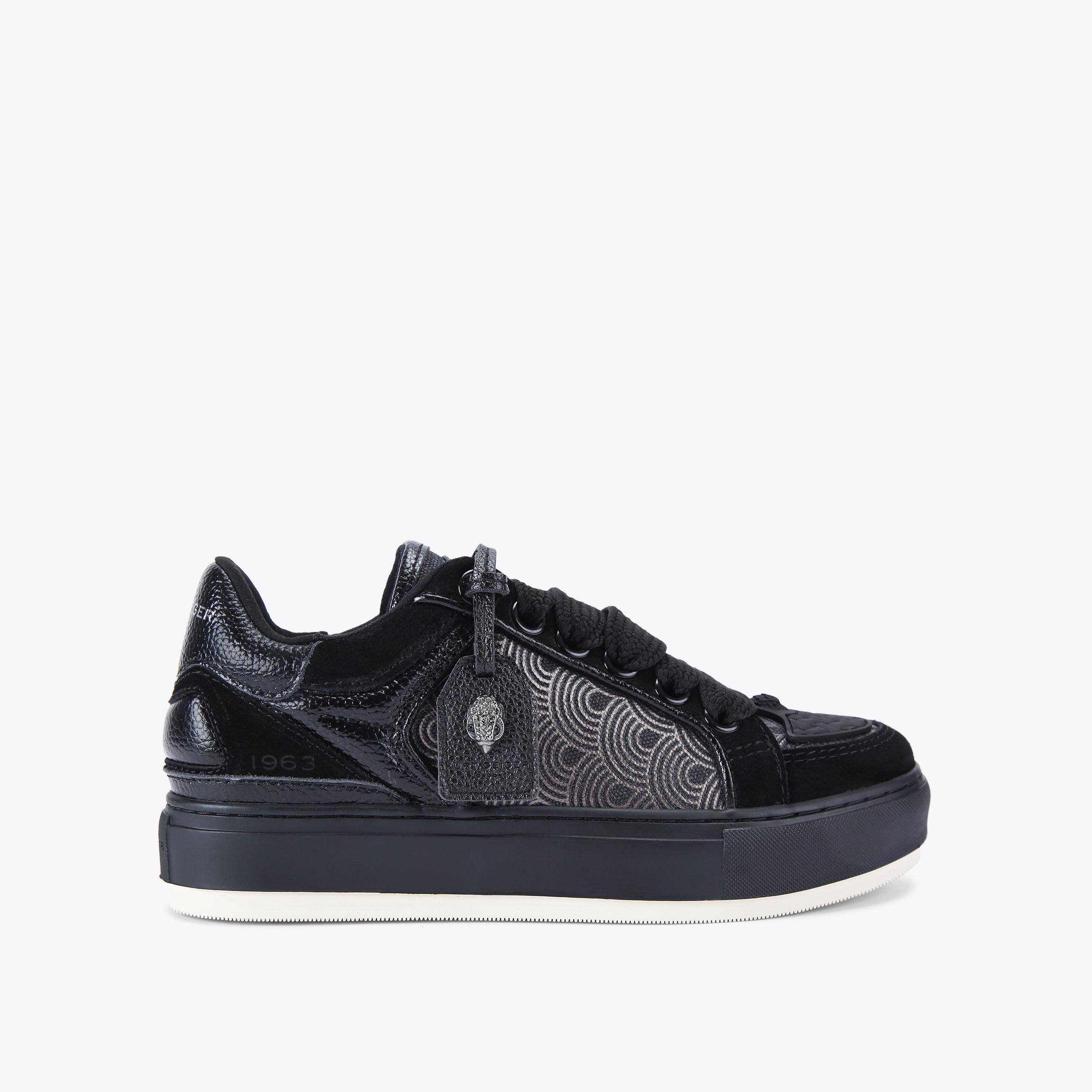 Black fabric sneakers hotsell