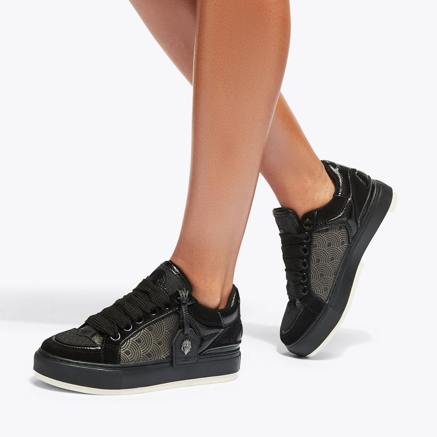 SOUTHBANK TAG Black Fabric Sneaker by KURT GEIGER LONDON