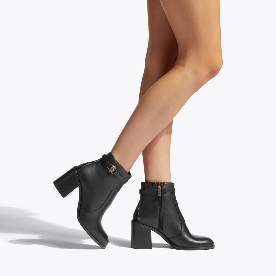 Black high block heel ankle boots best sale