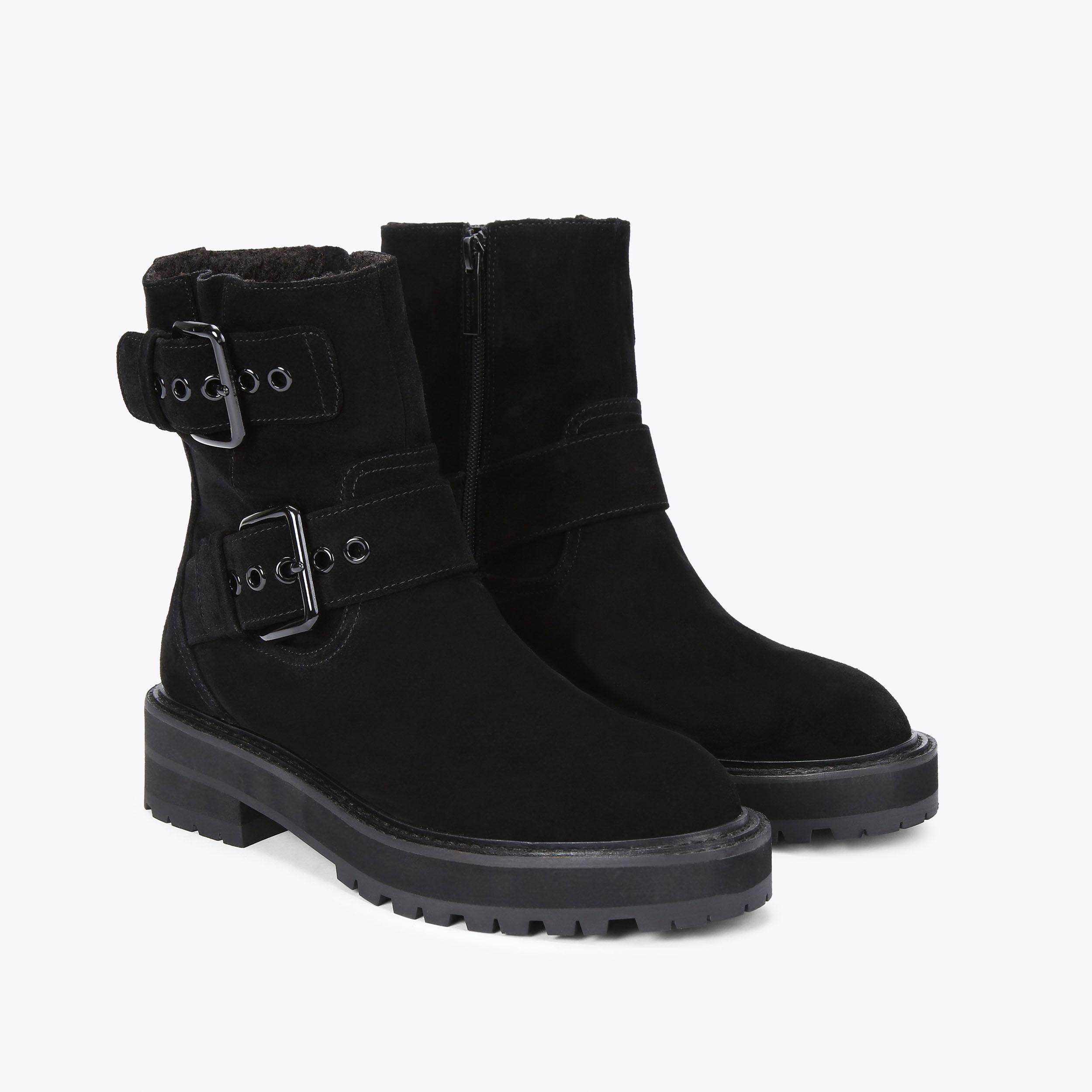 Black biker store boots sale