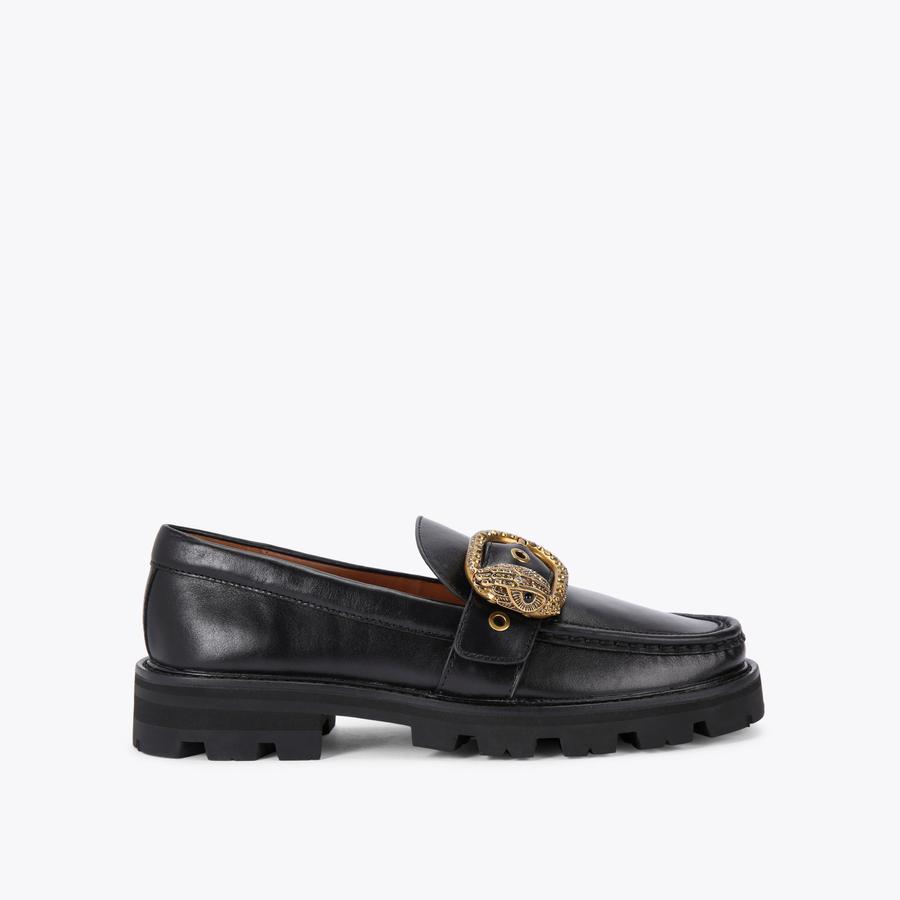 MAYFAIR CHUNKY LOAFER Black Slip On Shoes by KURT GEIGER LONDON display picture 3