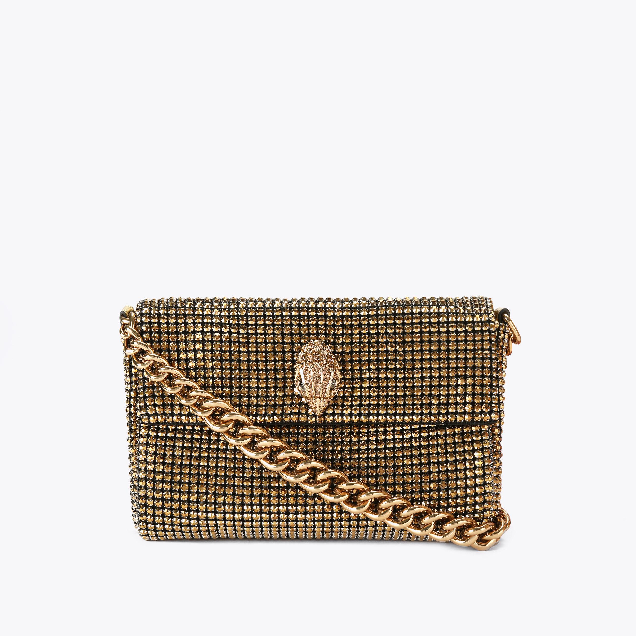 SM PARTY SHOULDER BAG Gold Shoulder Bag by KURT GEIGER LONDON