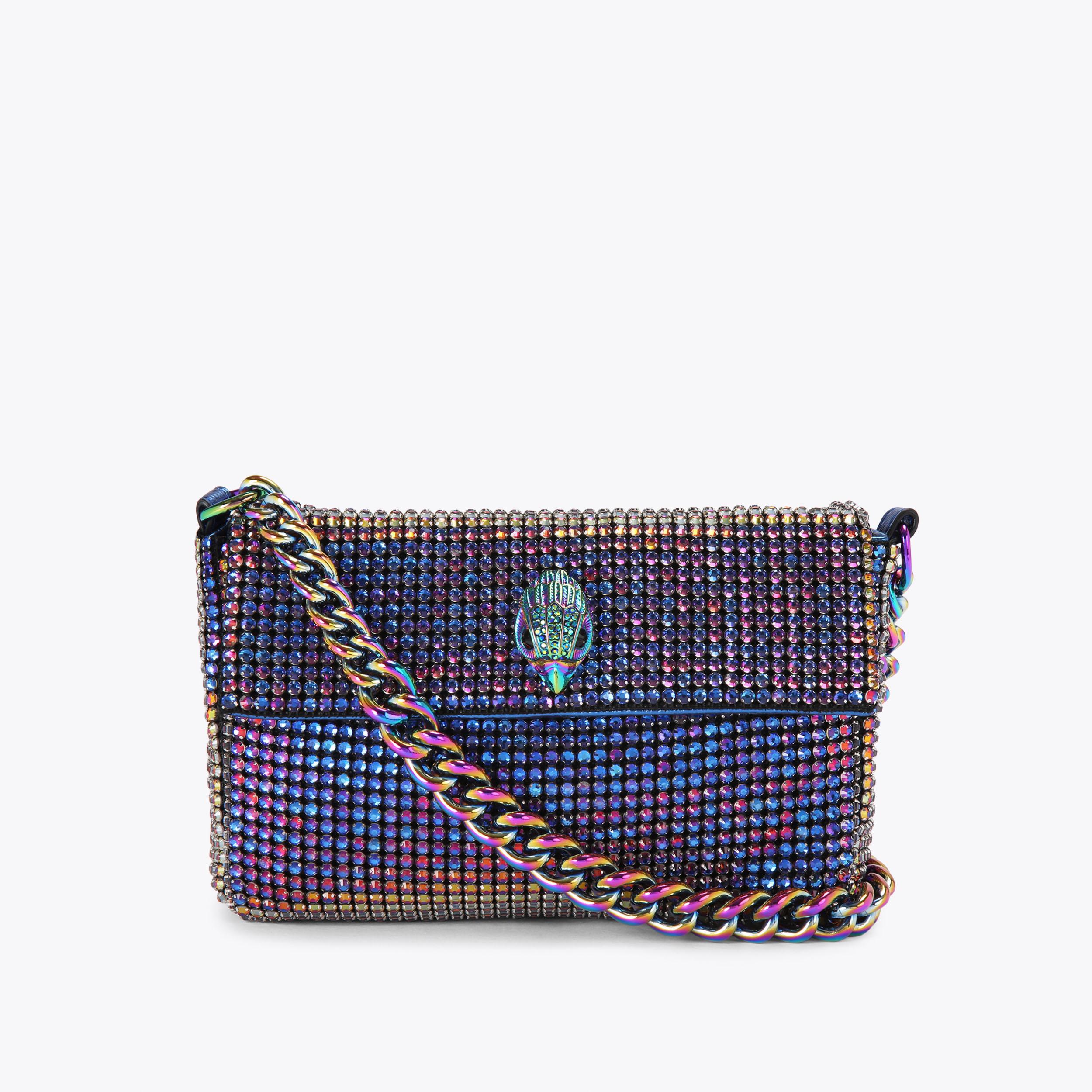 SM PARTY SHOULDER BAG Iridescent Crystal Shoulder Bag by KURT GEIGER LONDON