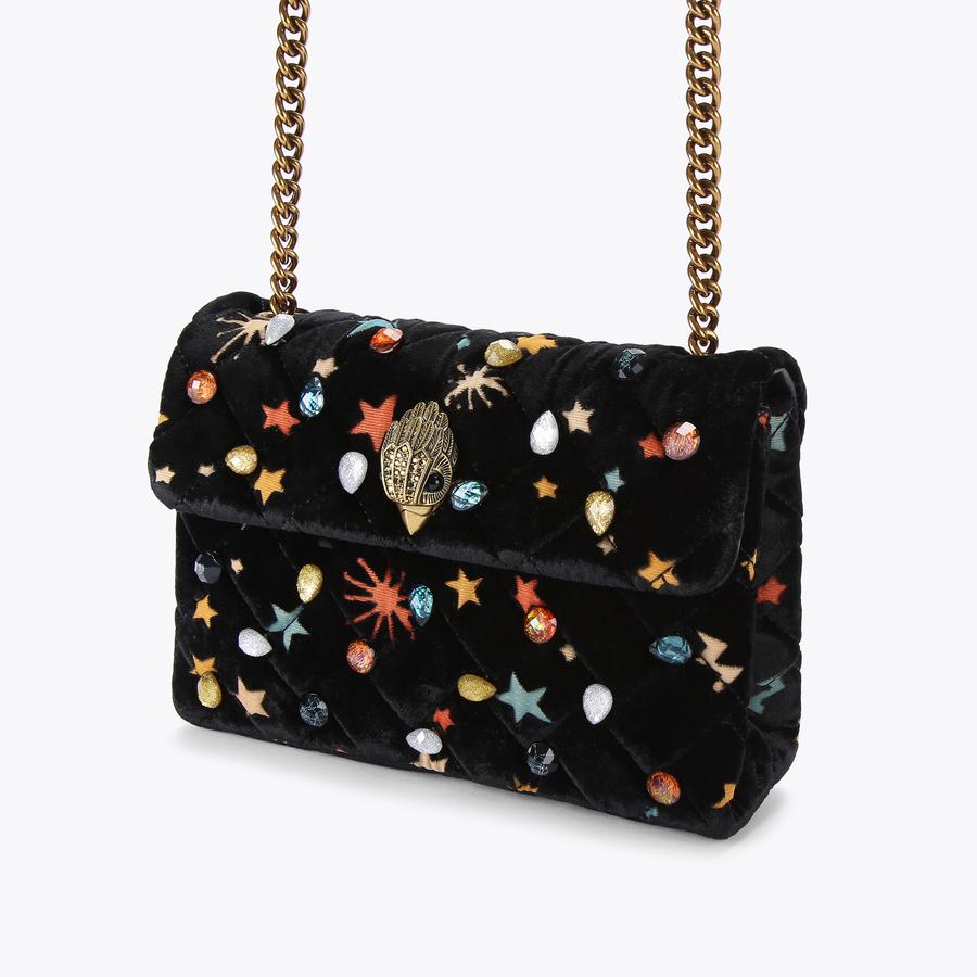 KURT GEIGER LONDON MINI EMBELLISHED high quality VELVET BAG