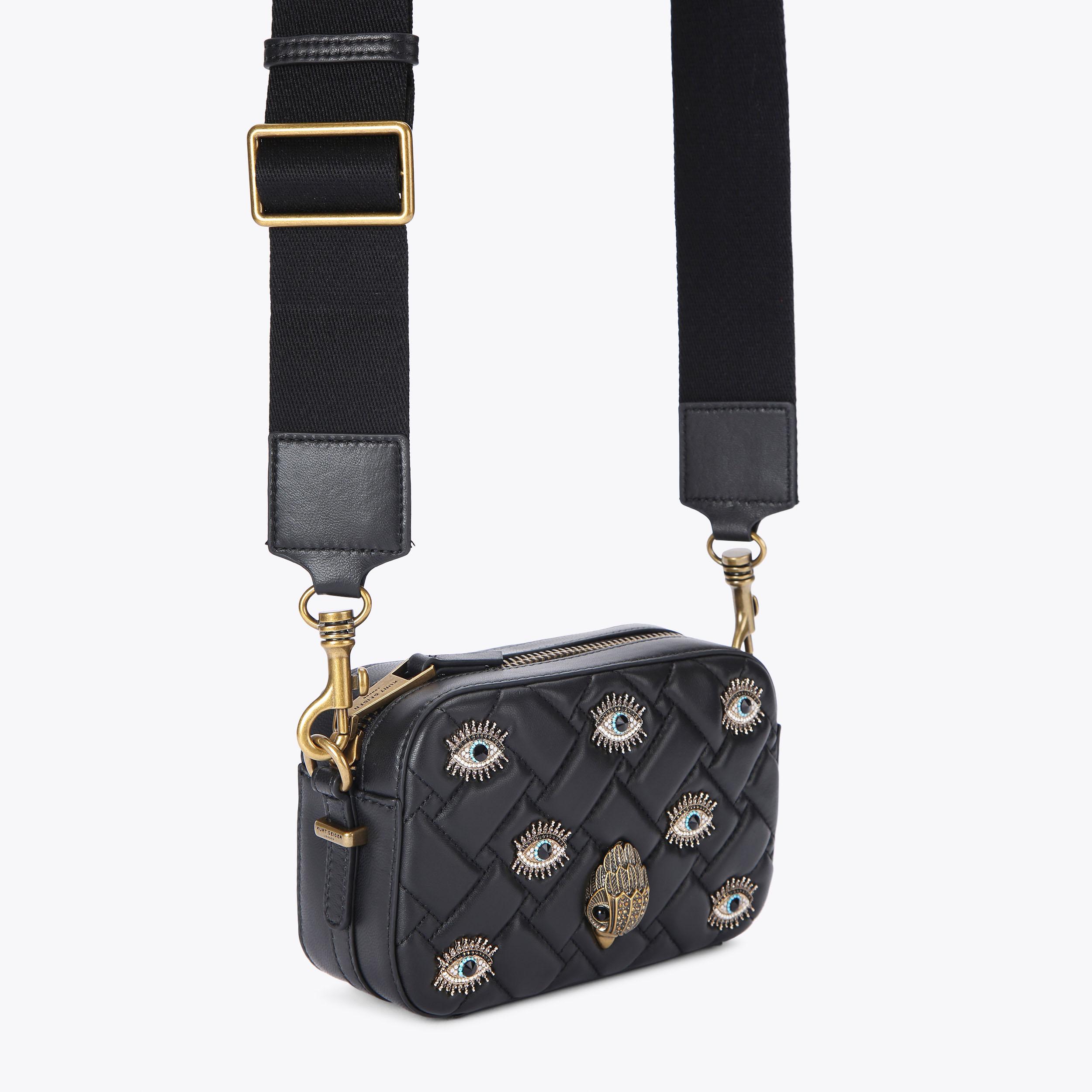 KENSINGTON SM CAMERA EYE Black Evil Eye Bag by KURT GEIGER LONDON