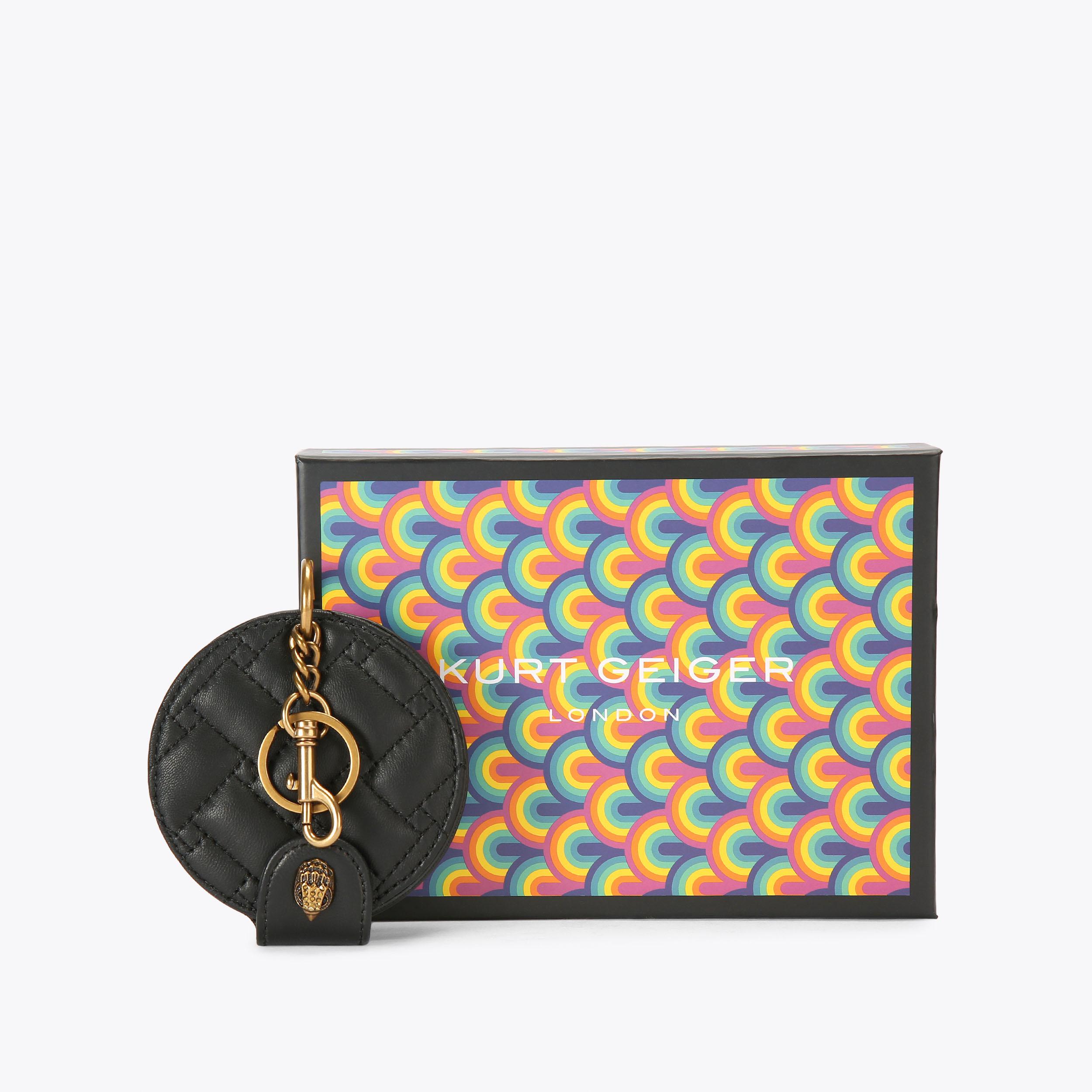 MIRROR KEYRING Black Mirror Charm Keyring by KURT GEIGER LONDON