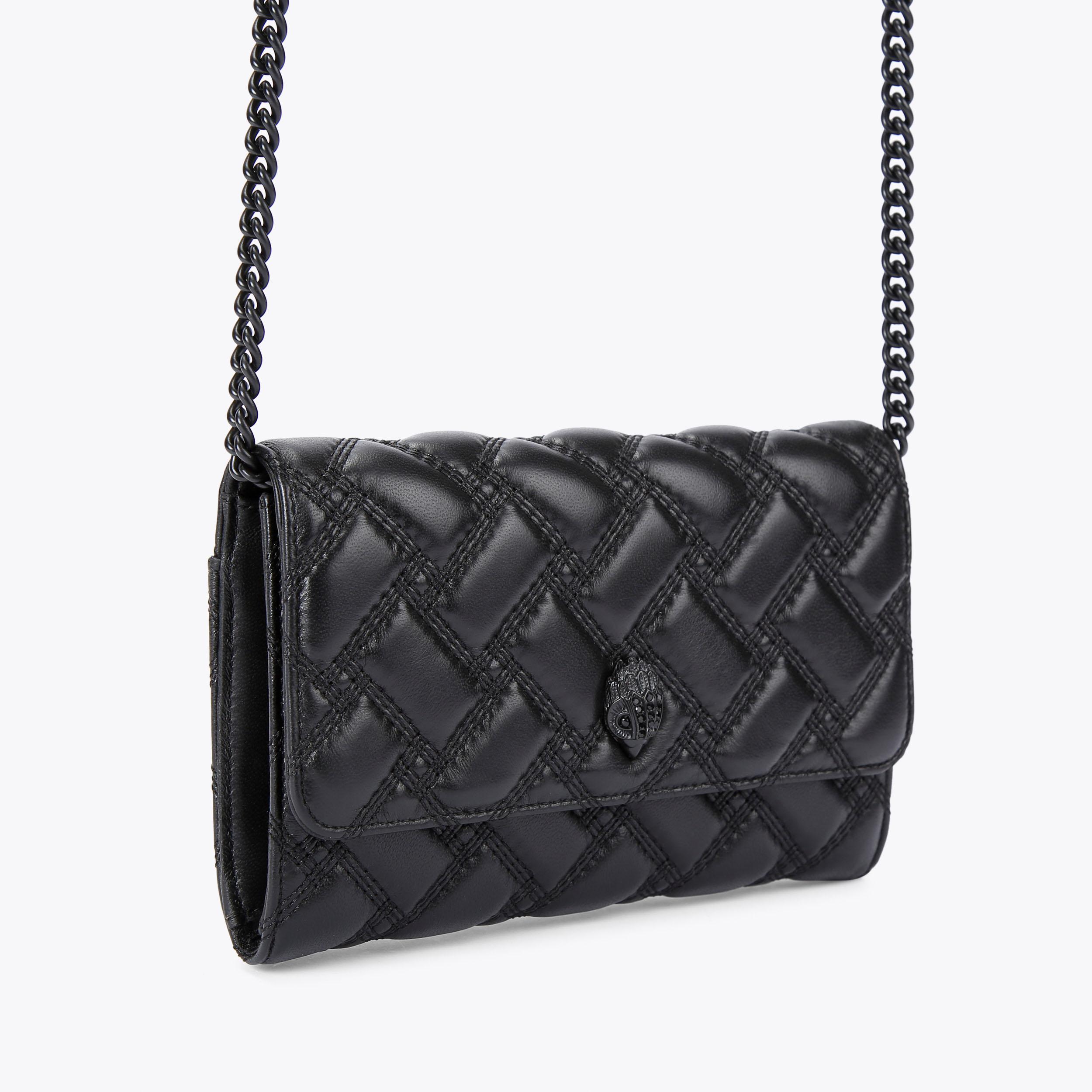 KENSINGTON CHAIN WALLET D Black Wallet On Chain by KURT GEIGER LONDON