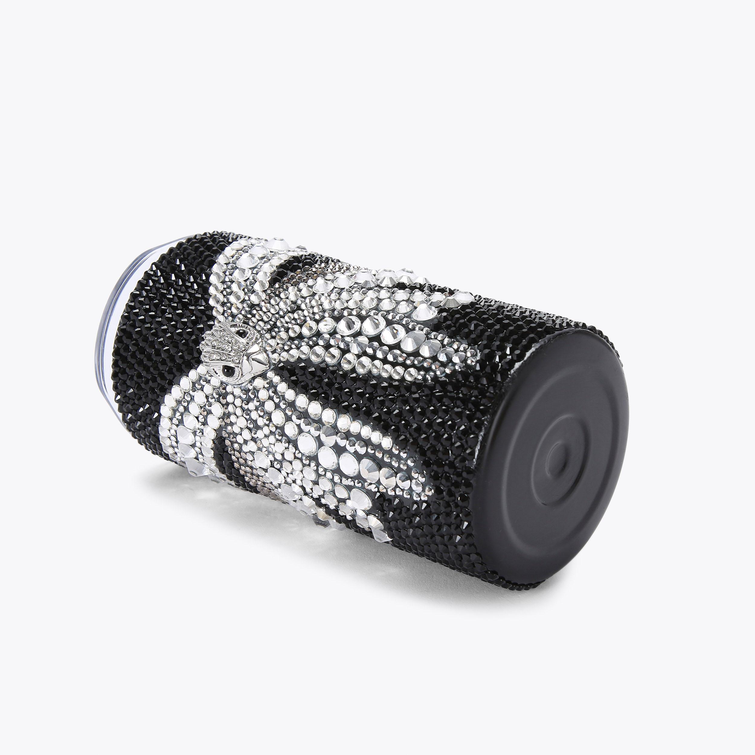 CRYSTAL CAN Black Crystal Reusable Tumbler by KURT GEIGER LONDON