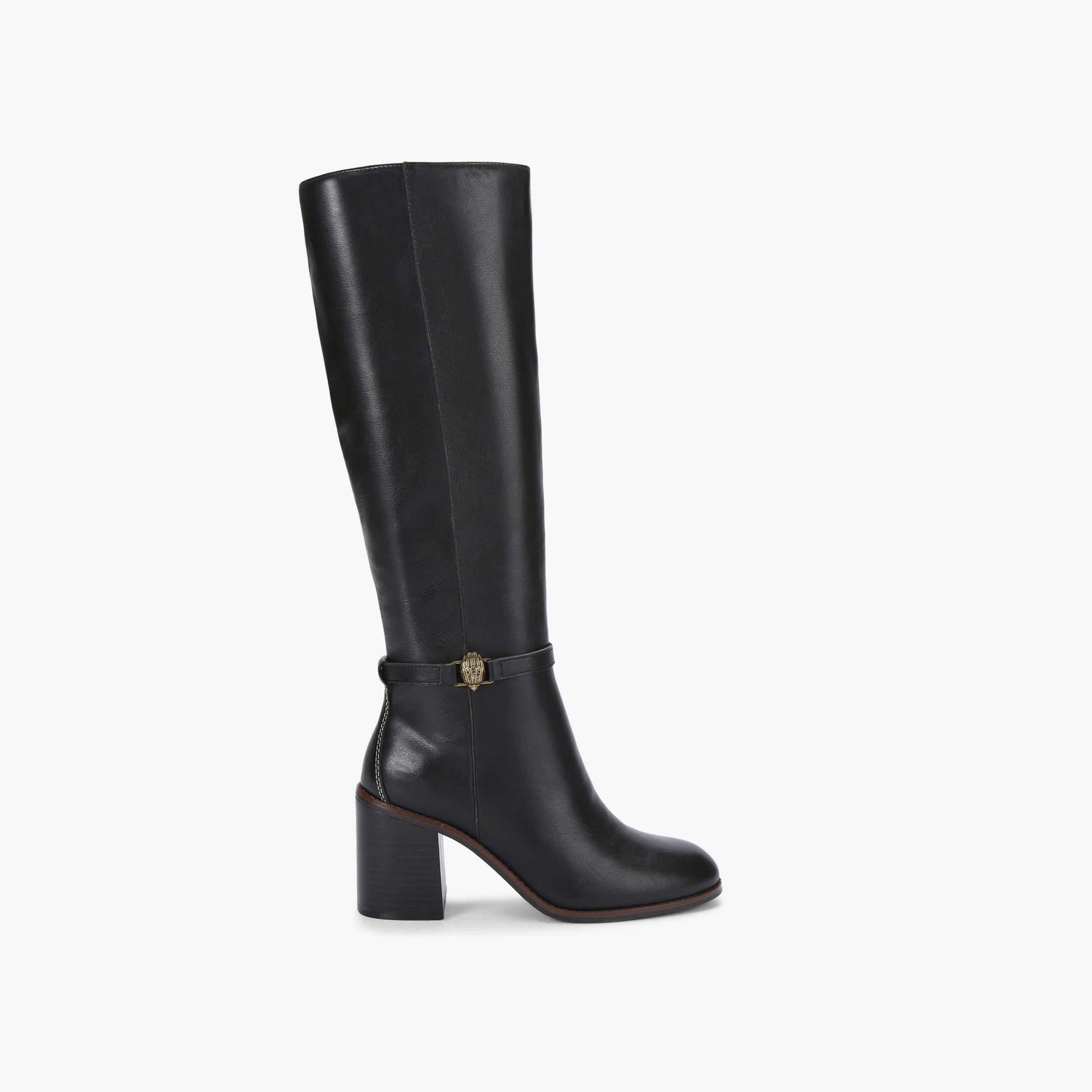 Black knee high boots in store best sale