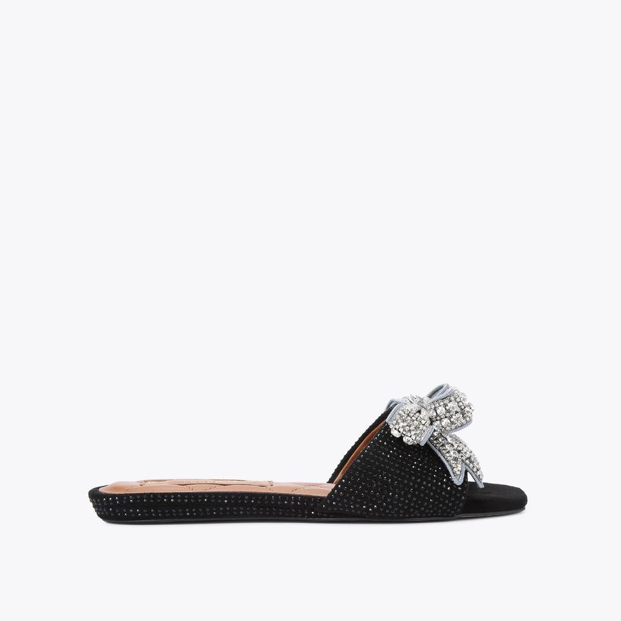 Slip on sandals with bow store