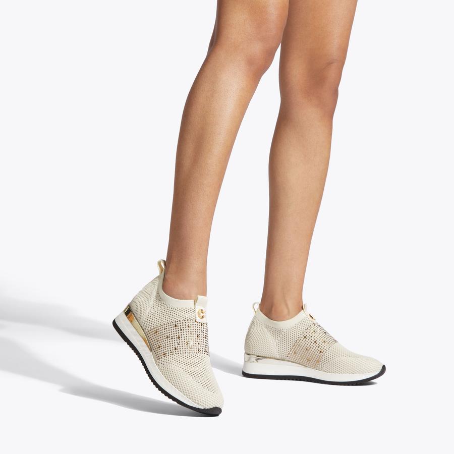JANEIRO 2 Bone Knitted Trainer by CARVELA