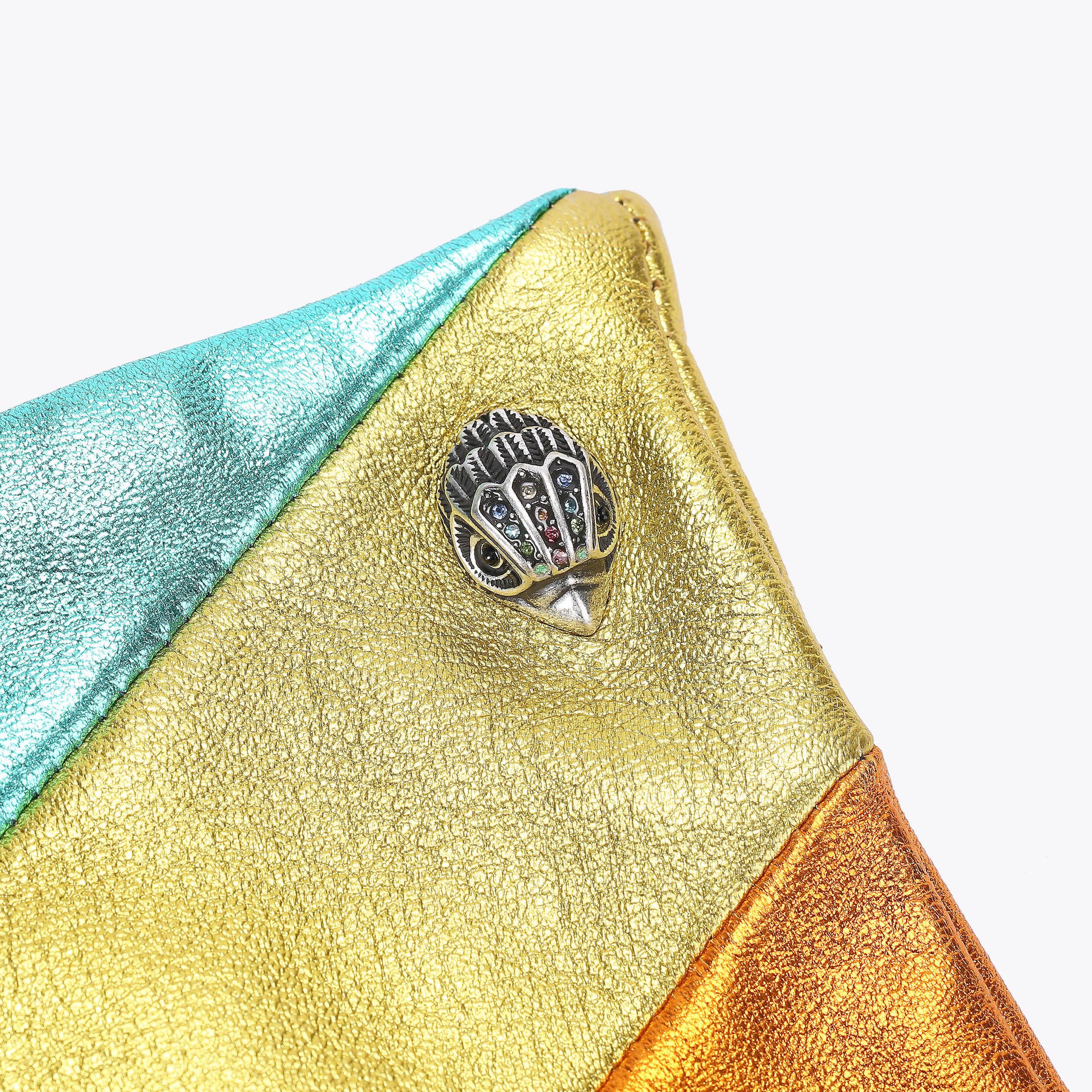 KENSINGTON GLOVES Rainbow Striped Leather Gloves by KURT GEIGER LONDON