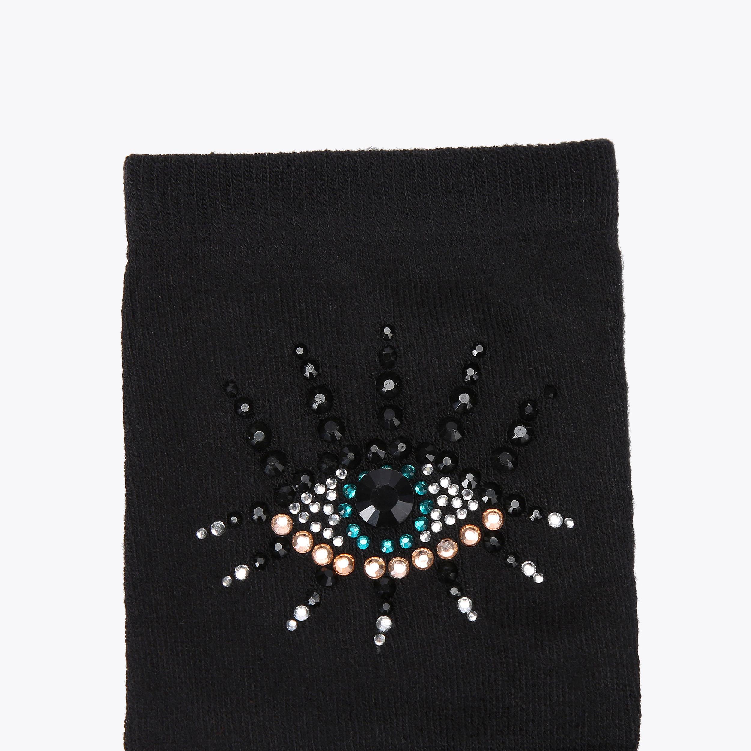 EVIL EYE GEM SOCK Black Evil Eye Sock by KURT GEIGER LONDON