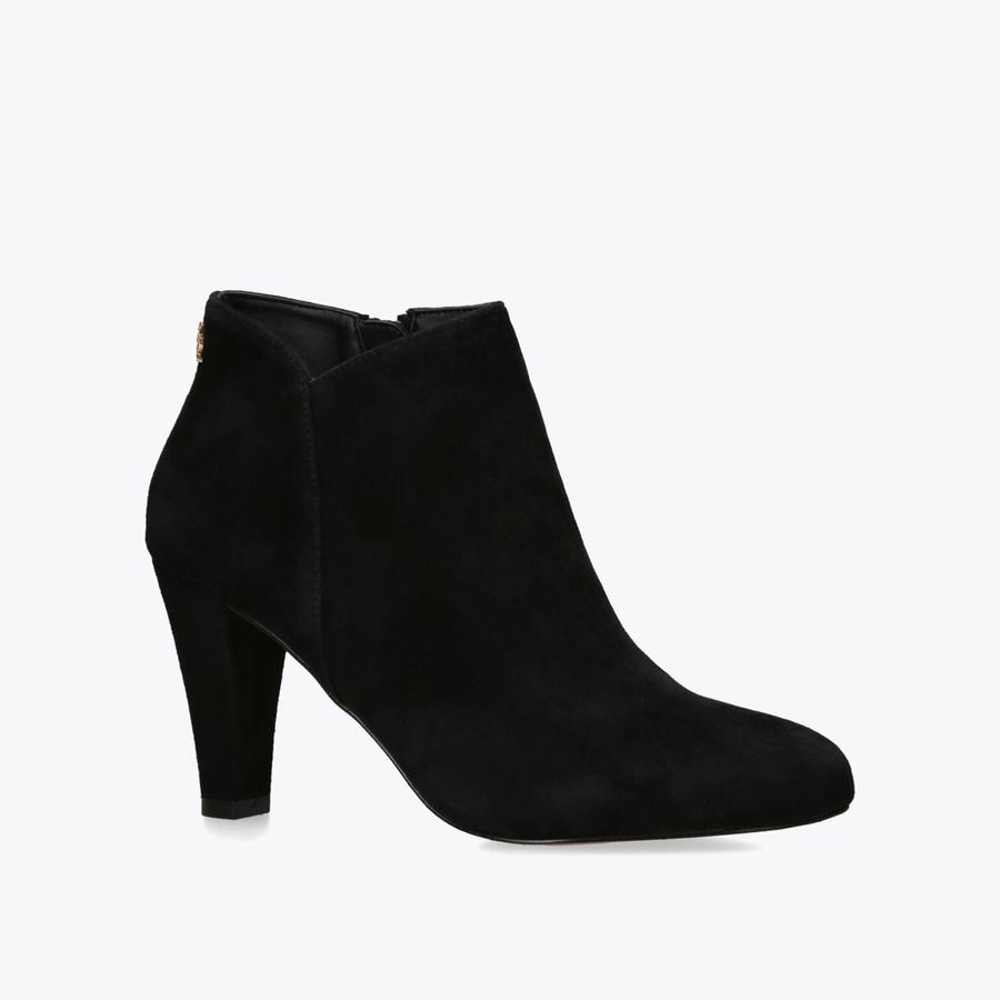 KGL SHOOT Black Suede Heeled Boot by KURT GEIGER LONDON