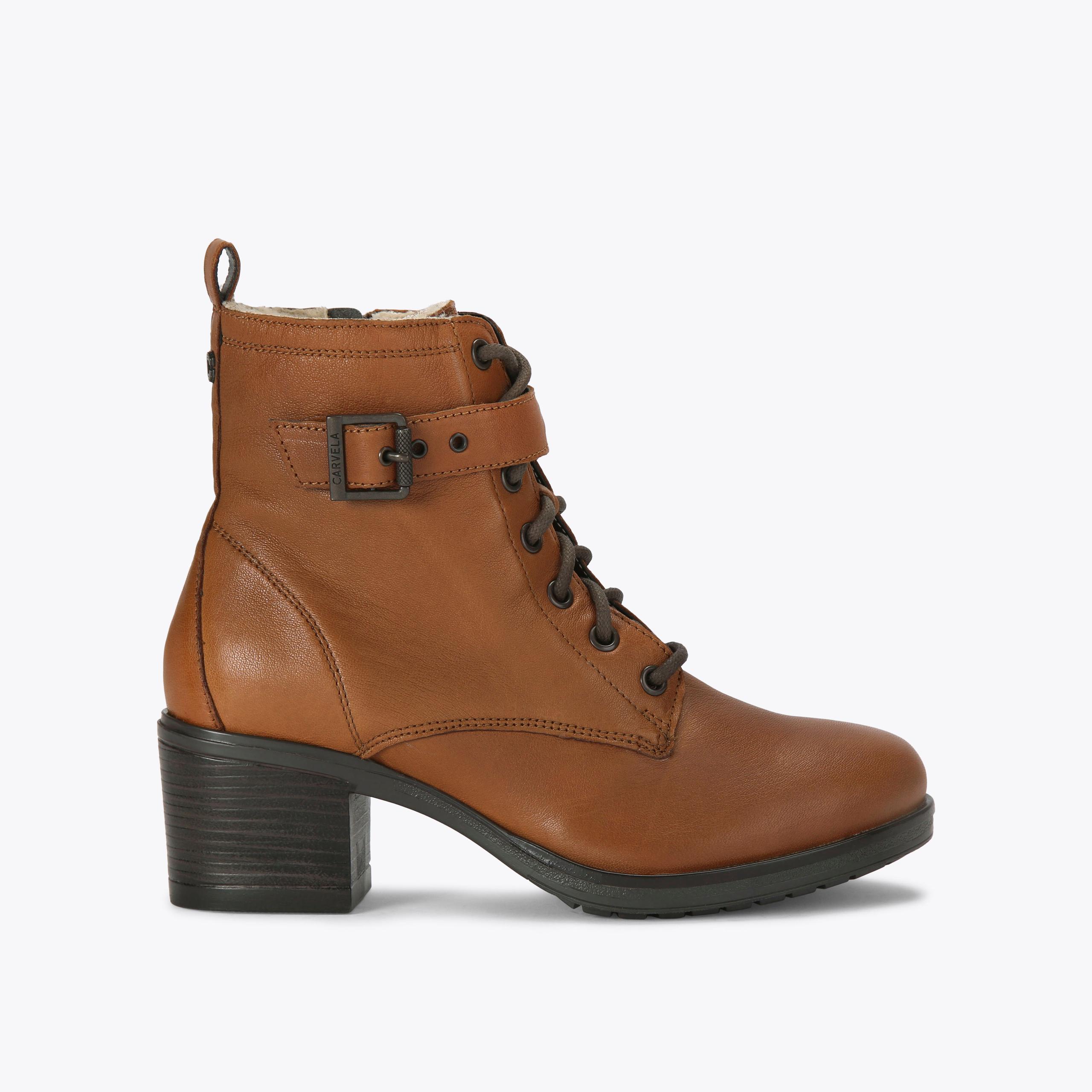 DOLLY WESTERN Brown Suede Ankle Boot by CARVELA