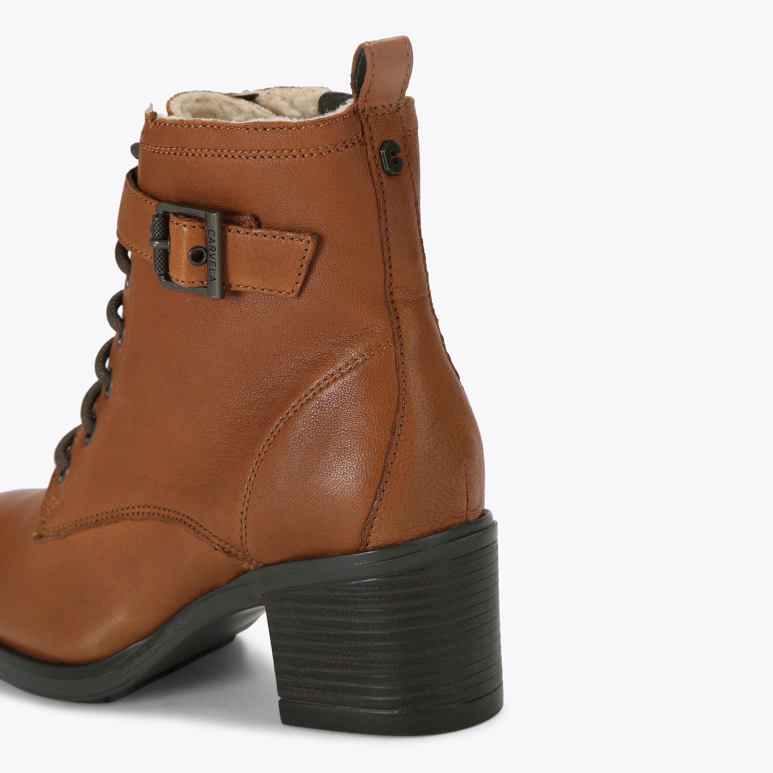 SNUG Tan Leather Ankle Boots by CARVELA COMFORT