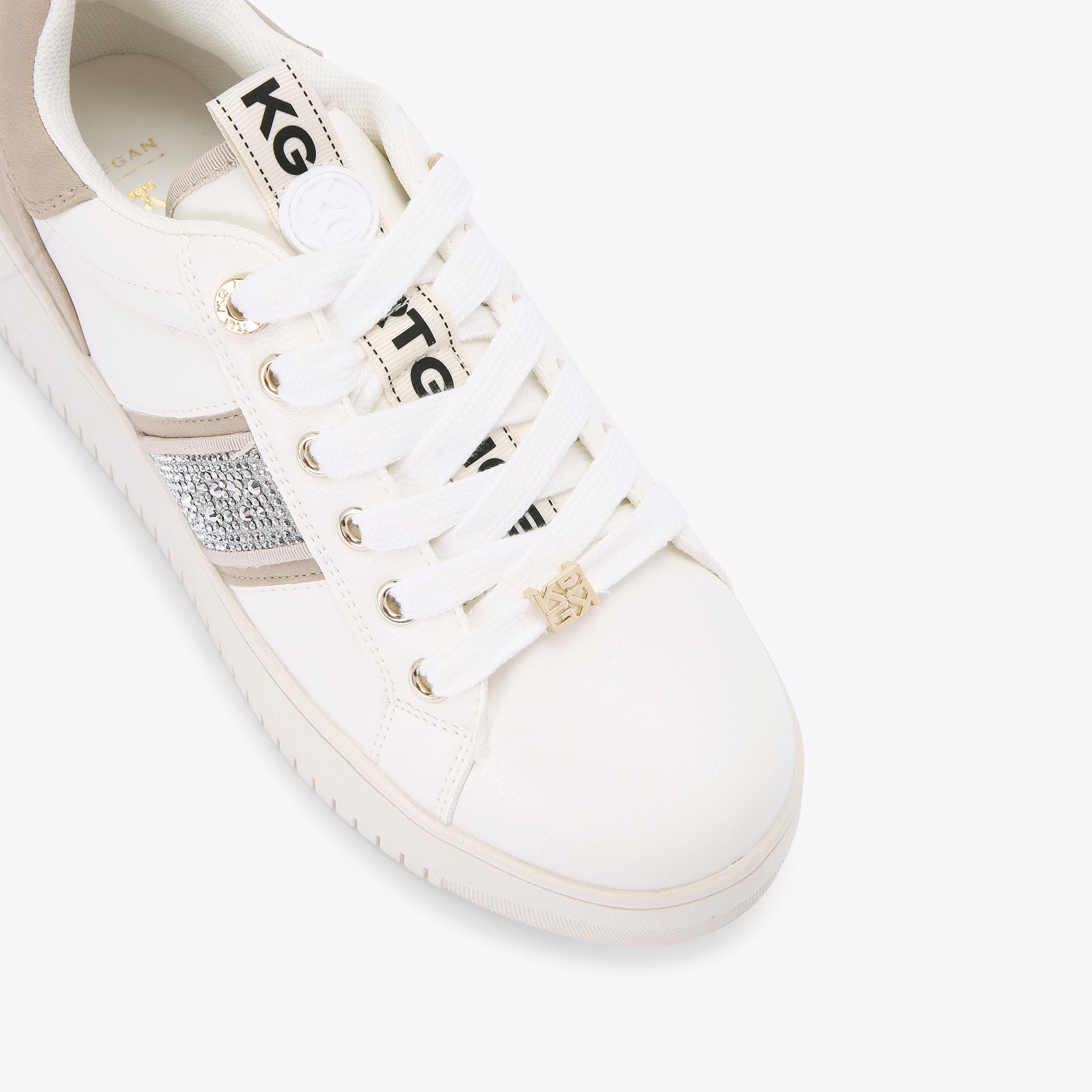 LESLIE GEM Bone Lace Up Trainer by KG KURT GEIGER