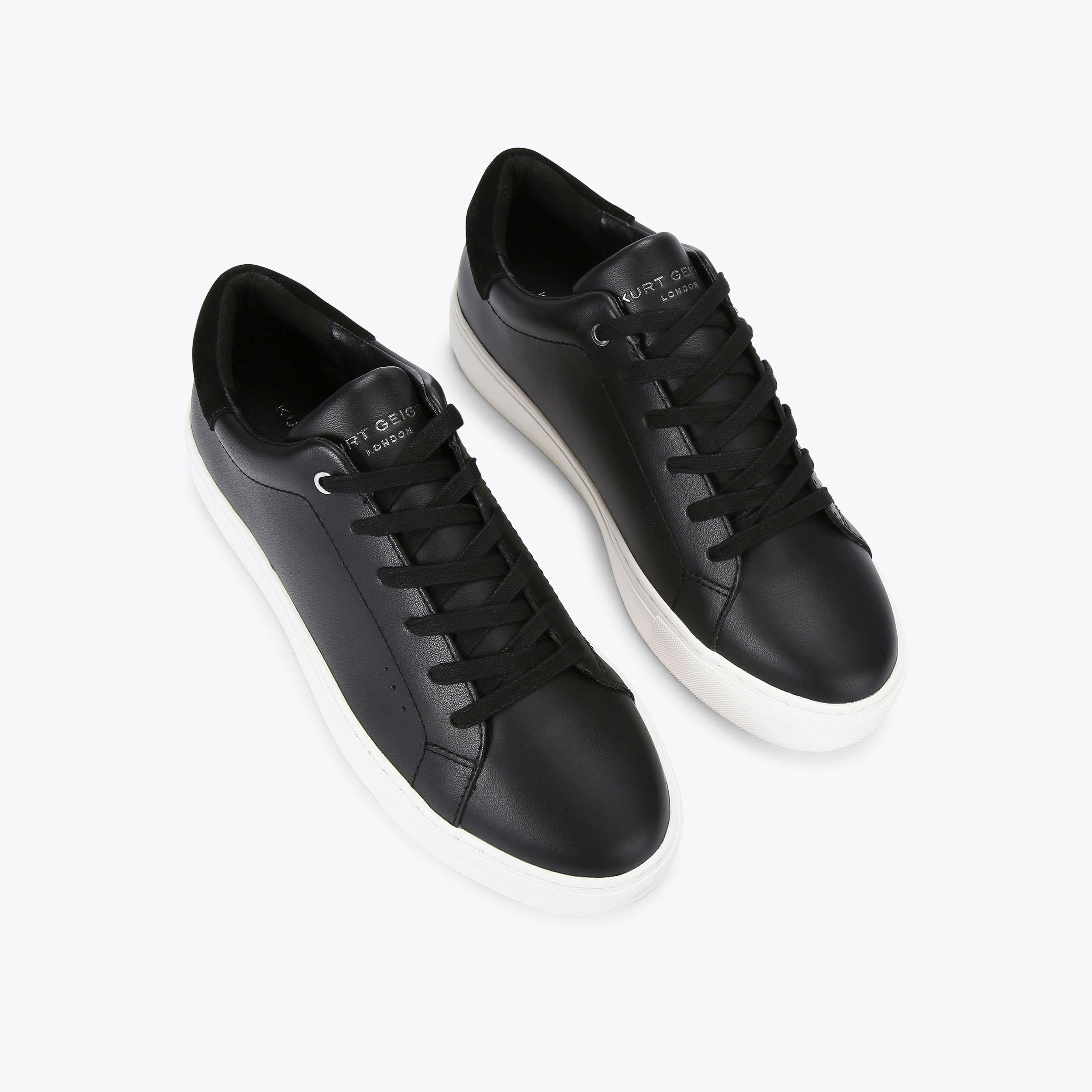 LANEY2 Black Leather Chunky Sneakers by KURT GEIGER LONDON