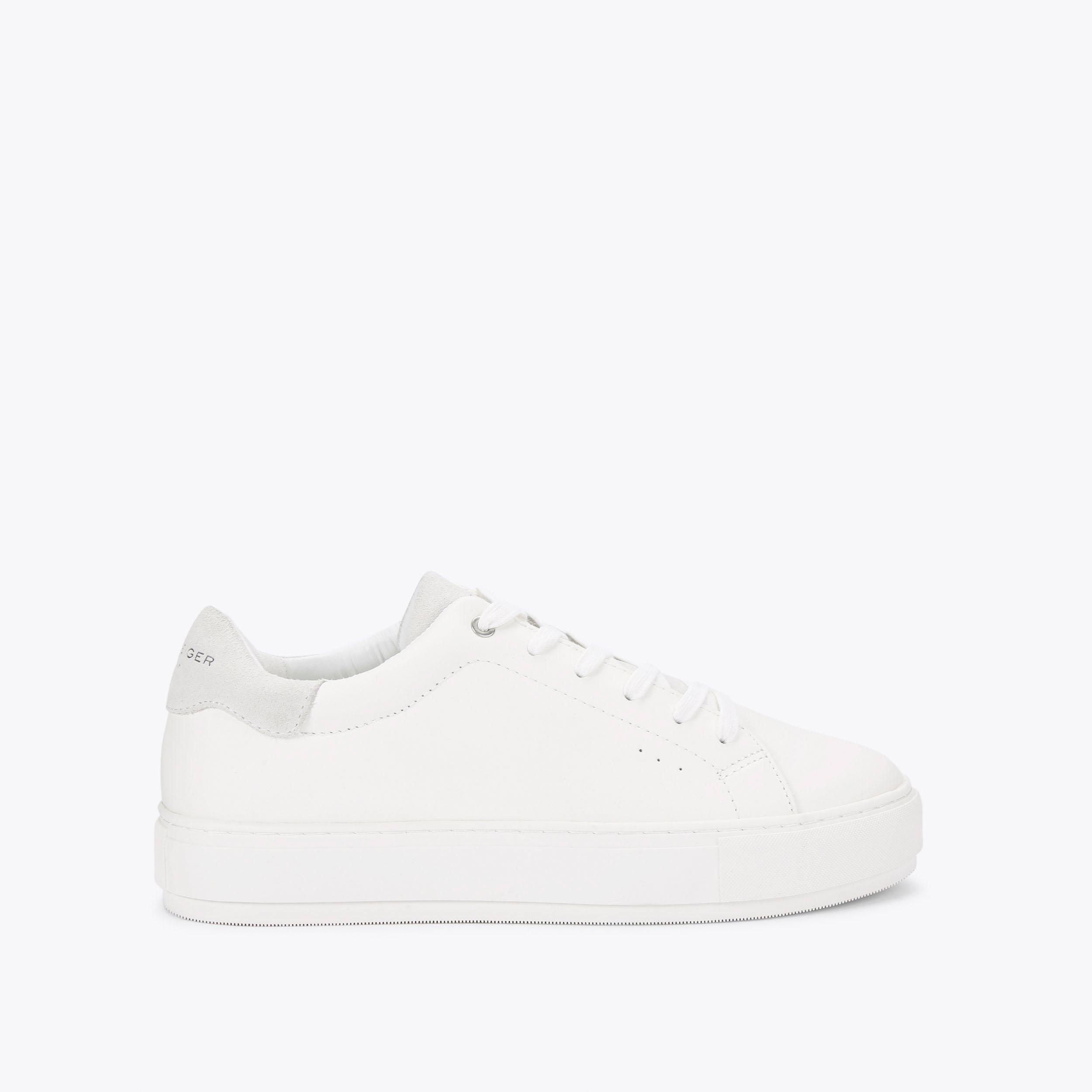 LANEY2 White Leather Chunky Sneakers by KURT GEIGER LONDON