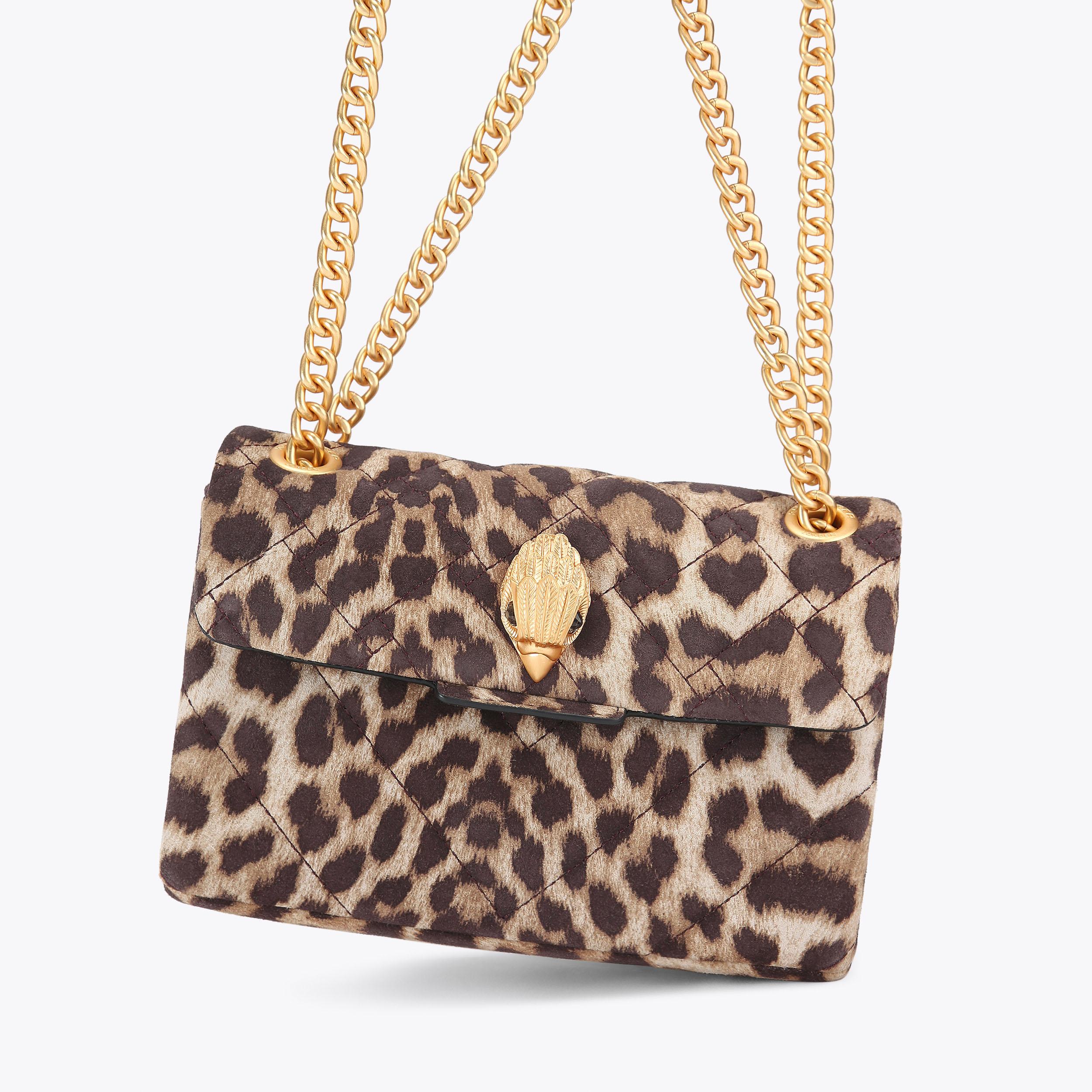 LEATHER MINI KENSINGTON Leopard Printed Mini Cross Body Bag by KURT GEIGER LONDON