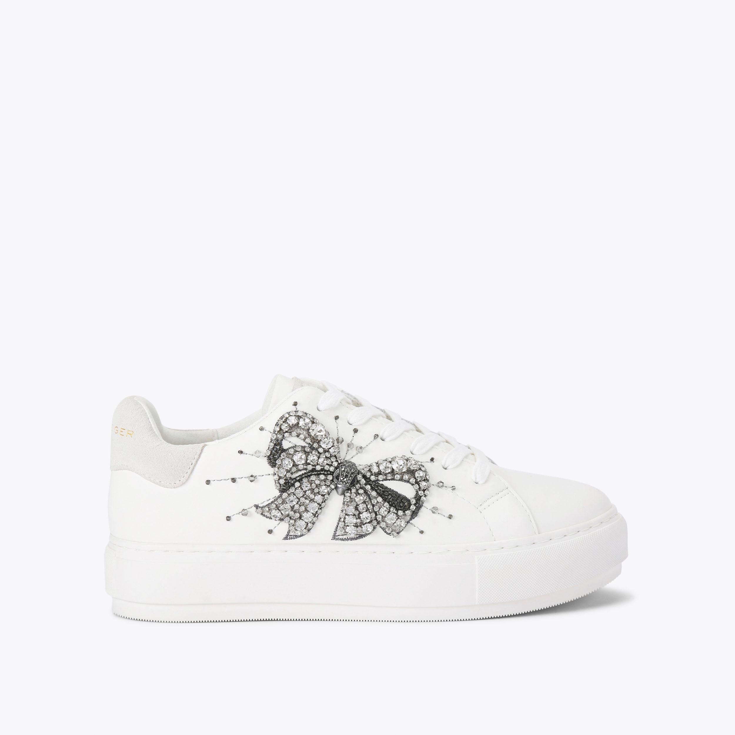 Kurt geiger womens white trainers online