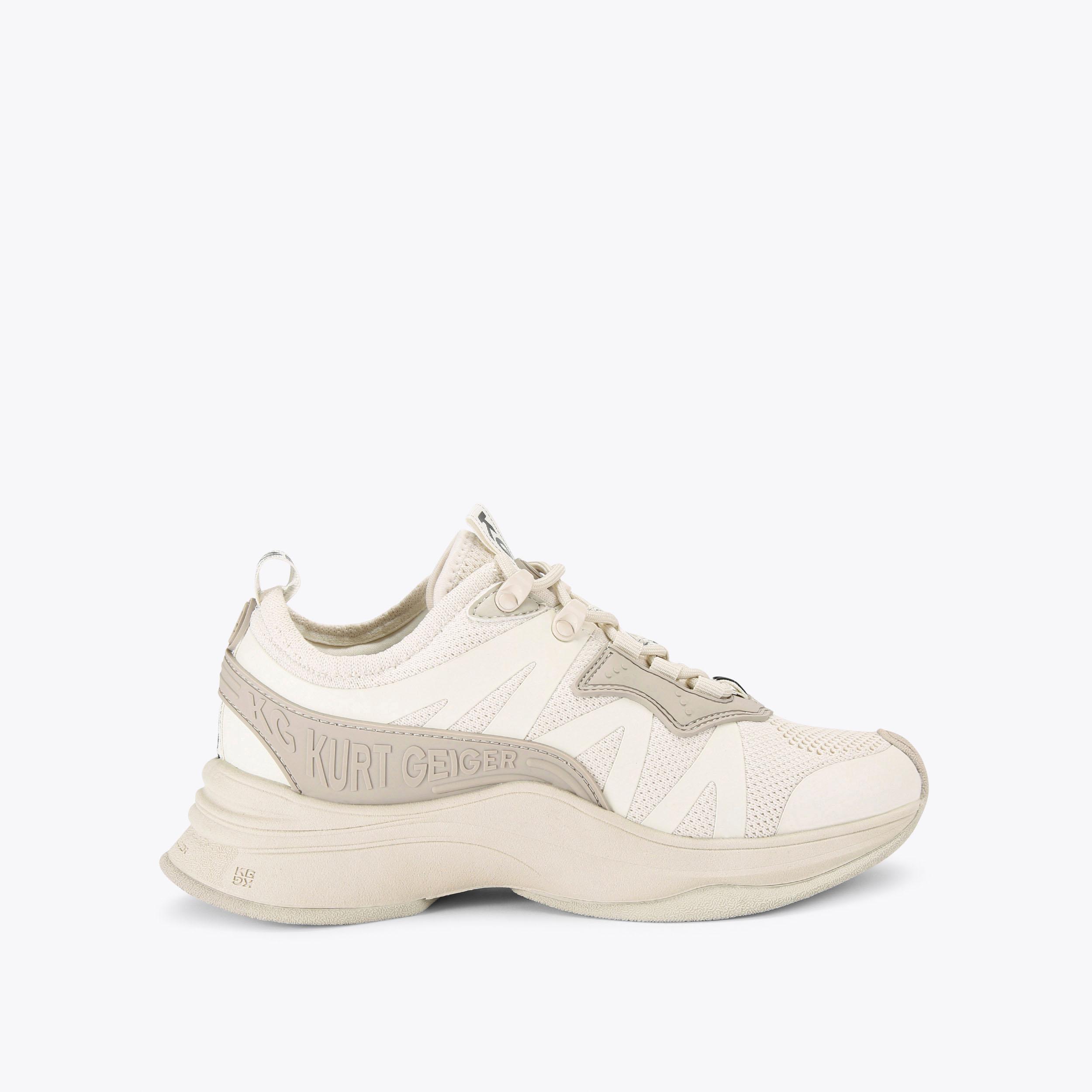 LUCY White Lace Up Sneaker by KG KURT GEIGER
