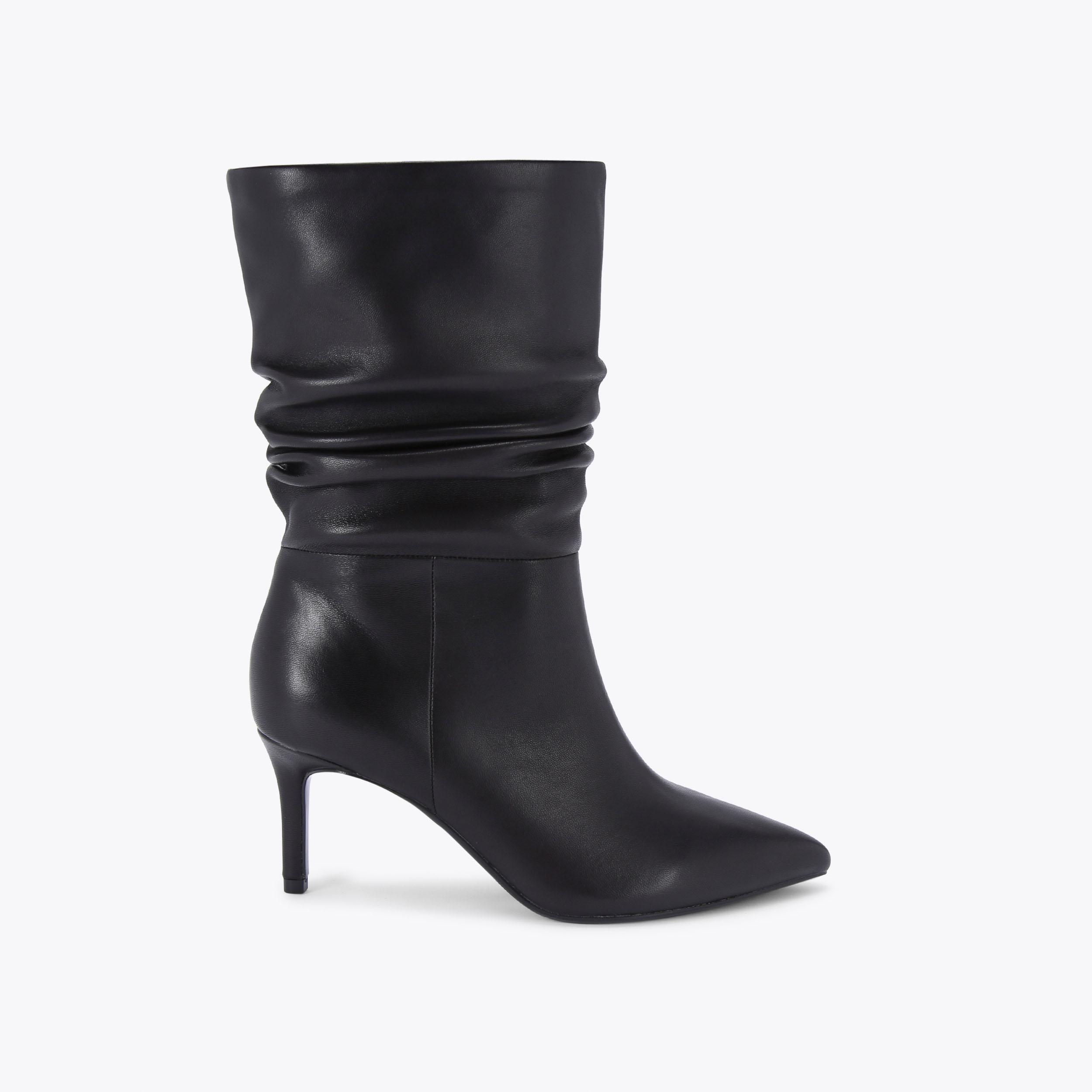 CLASSIQUE SLOUCH 60 Black Leather Boots by CARVELA