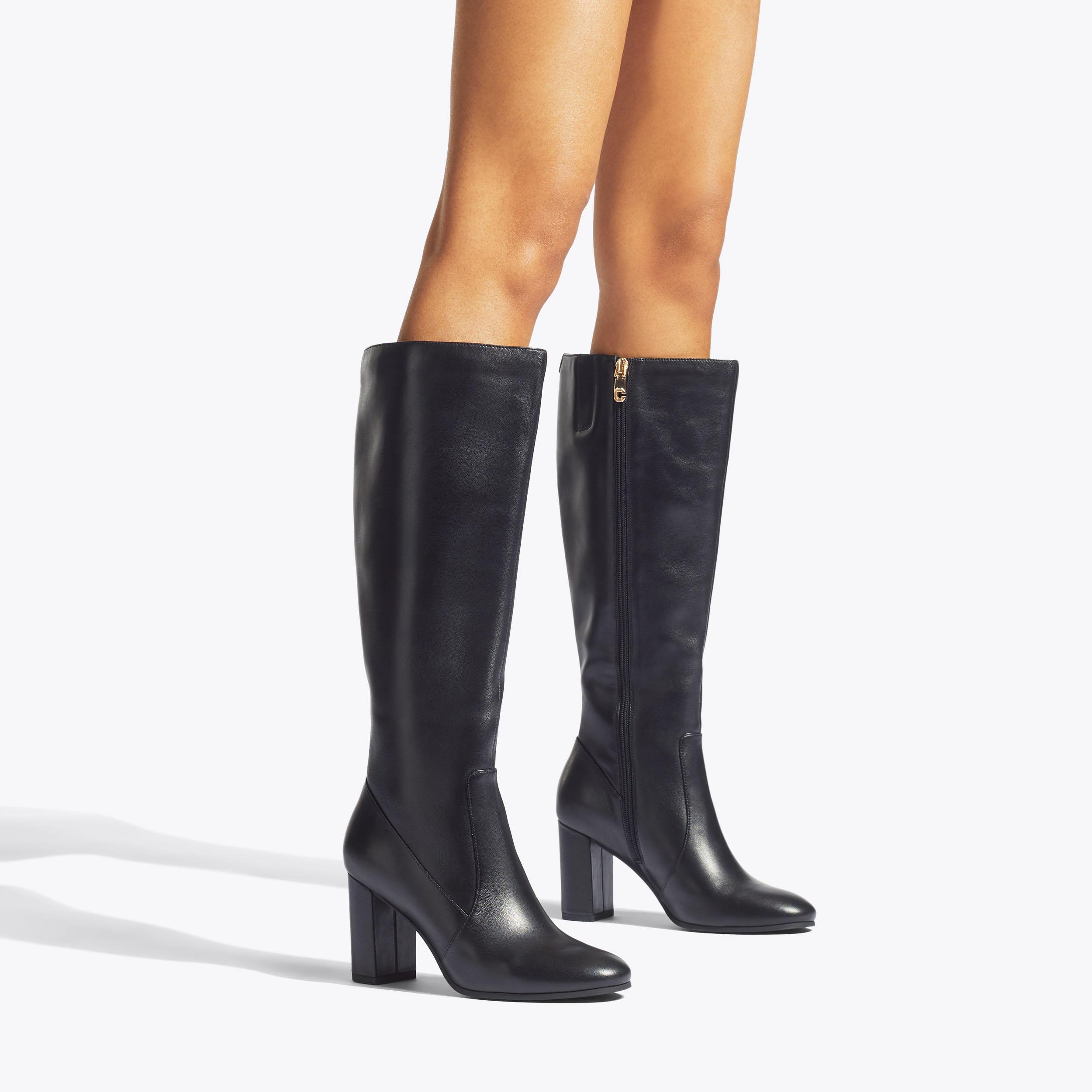 Carvela wasp knee high boots clearance black