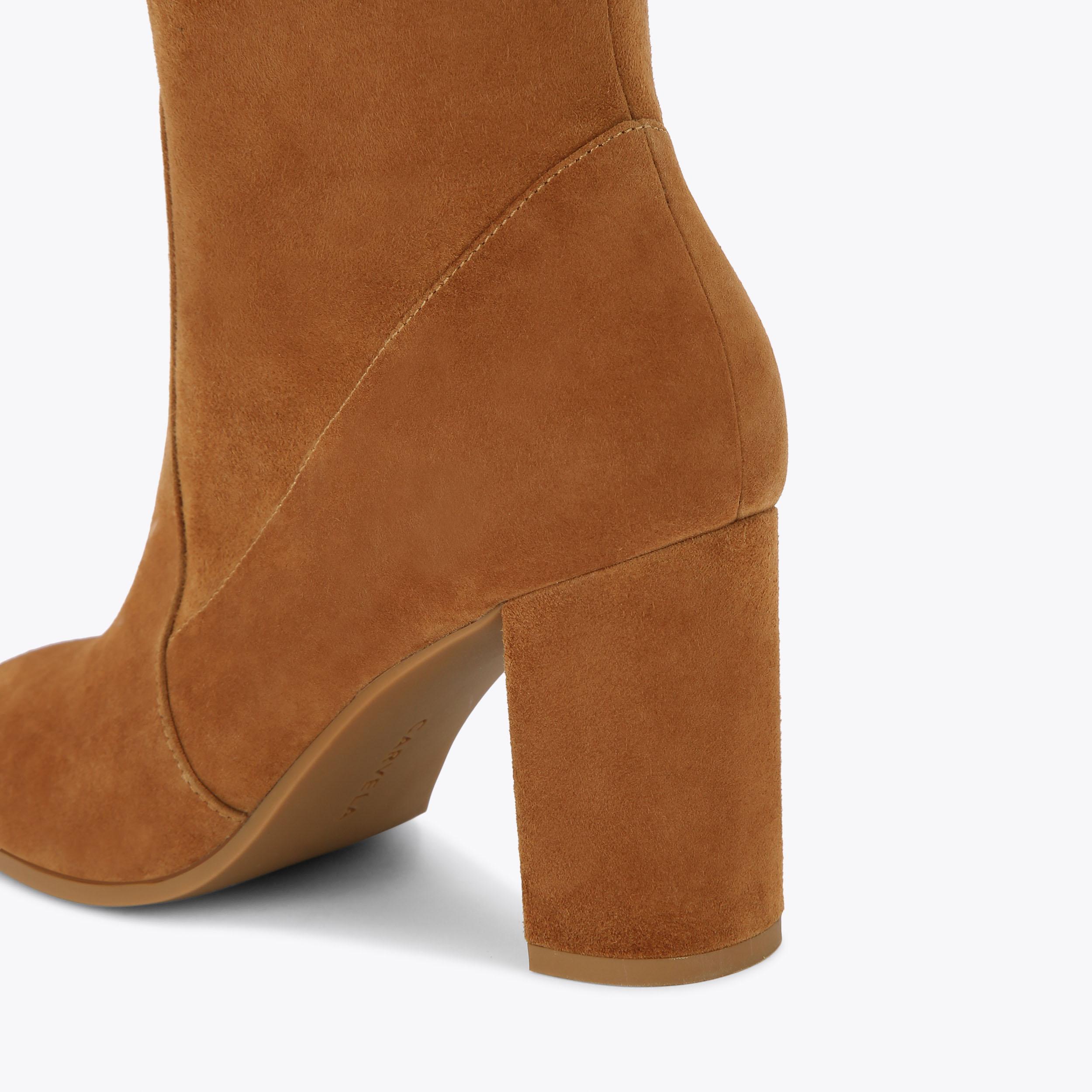Carvela tan knee high boots deals