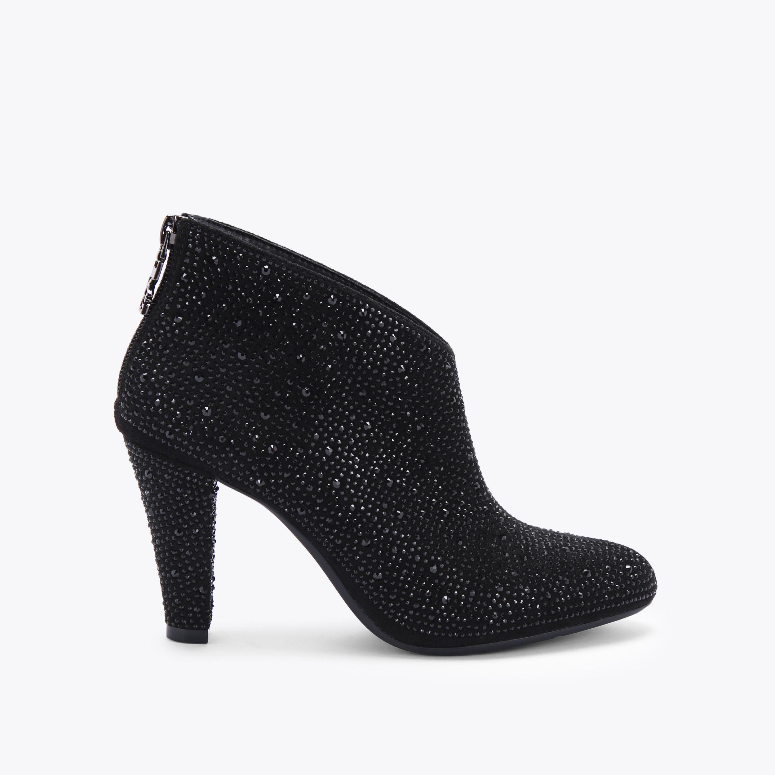 Black rhinestone hot sale booties