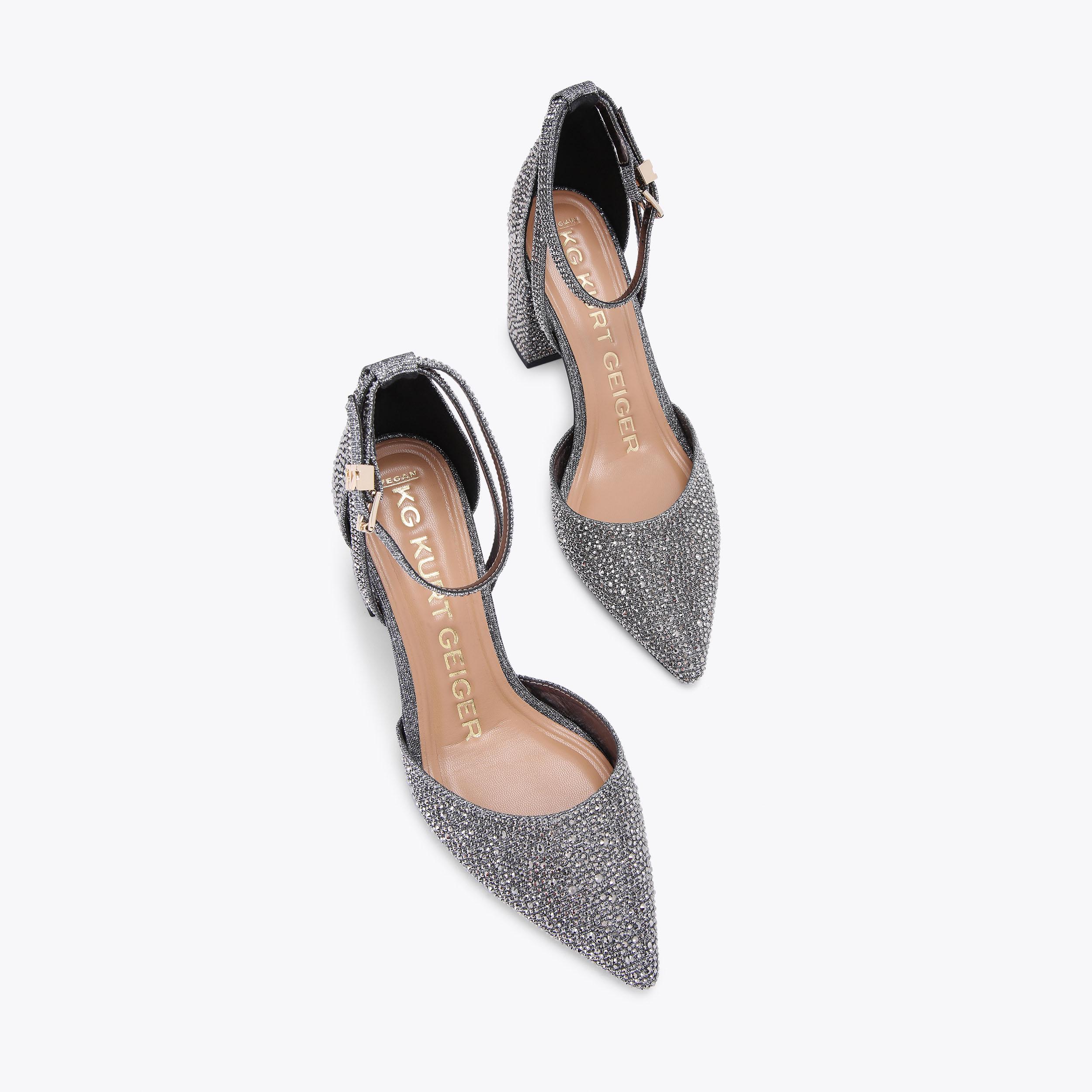 ALICIA Grey Crystal Heel by KG KURT GEIGER