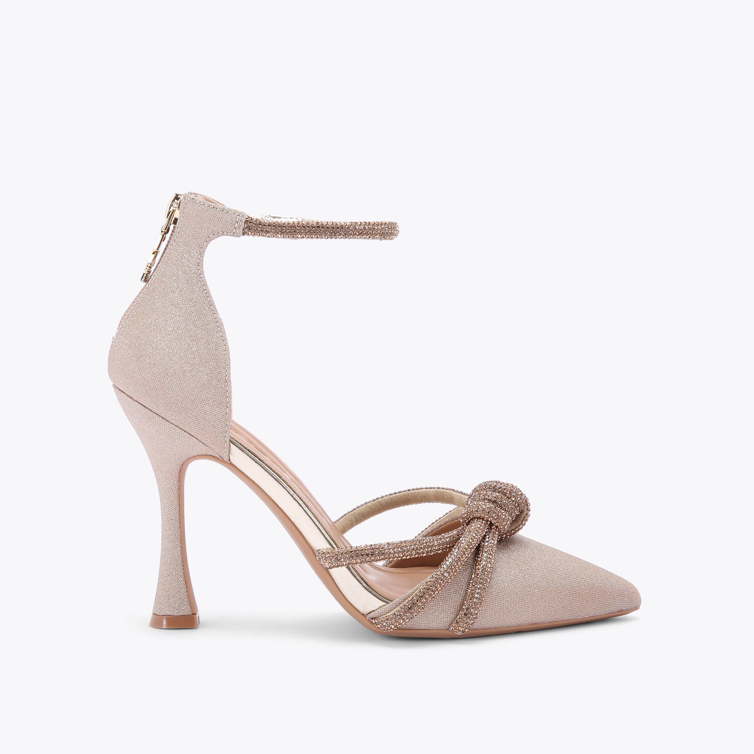 AVA Gold Fabric Heels by KG KURT GEIGER