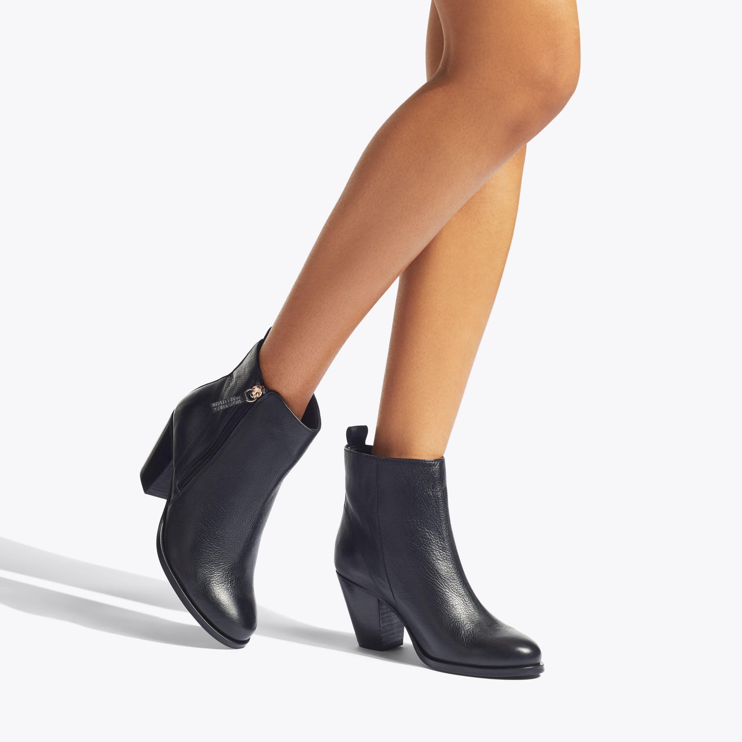 Kaymeen leather sales ankle booties