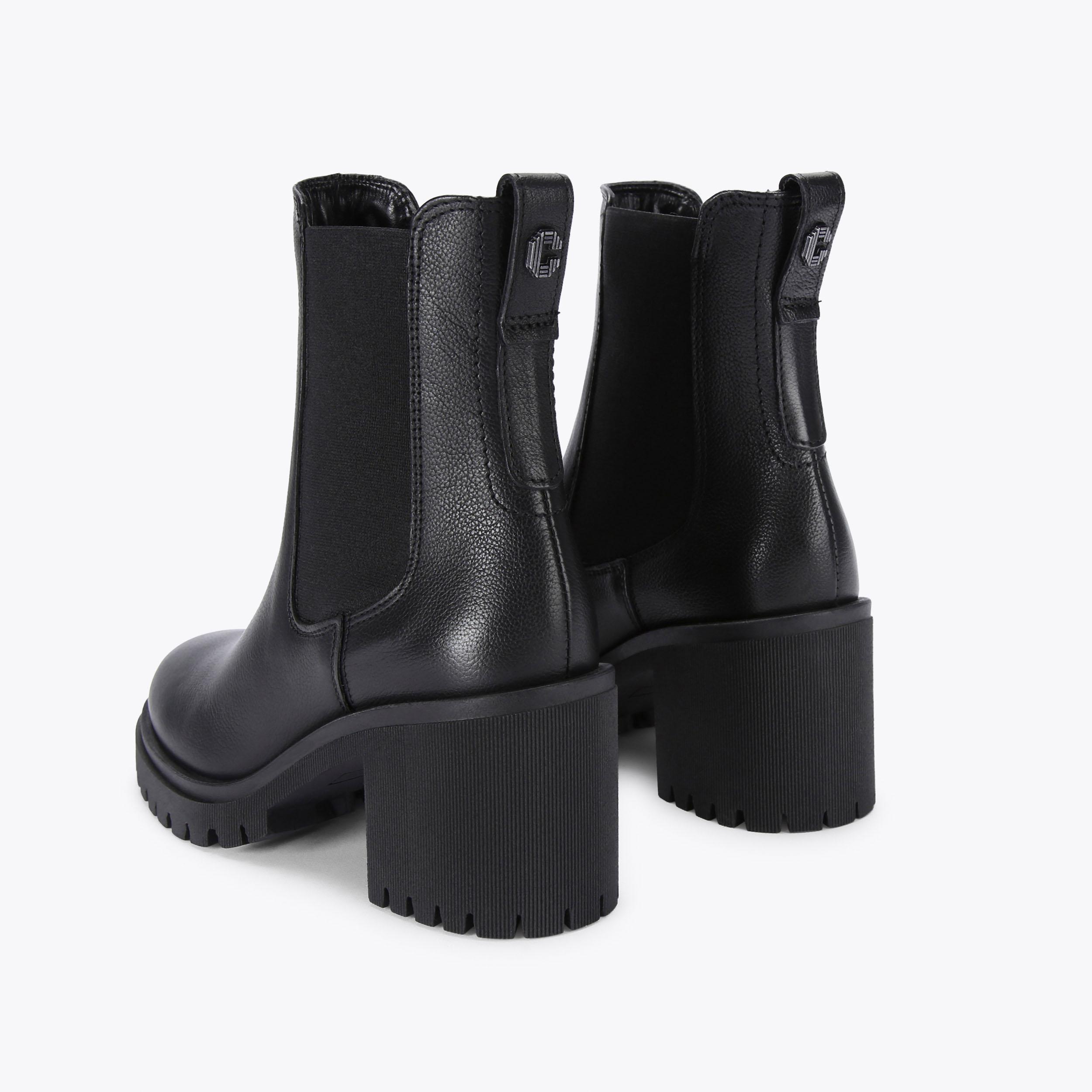 MEGA Black Leather Ankle Boots by CARVELA COMFORT